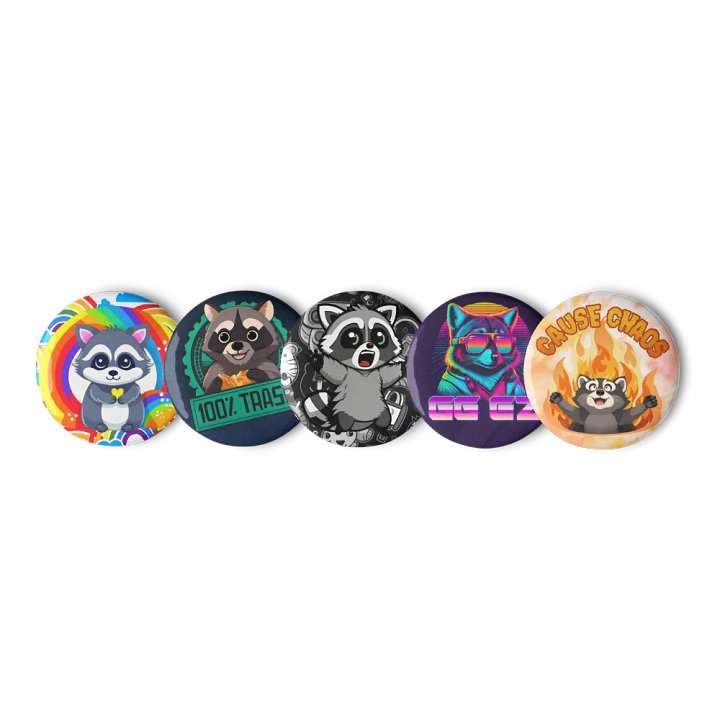 Raccoon Pin Set product image (1)