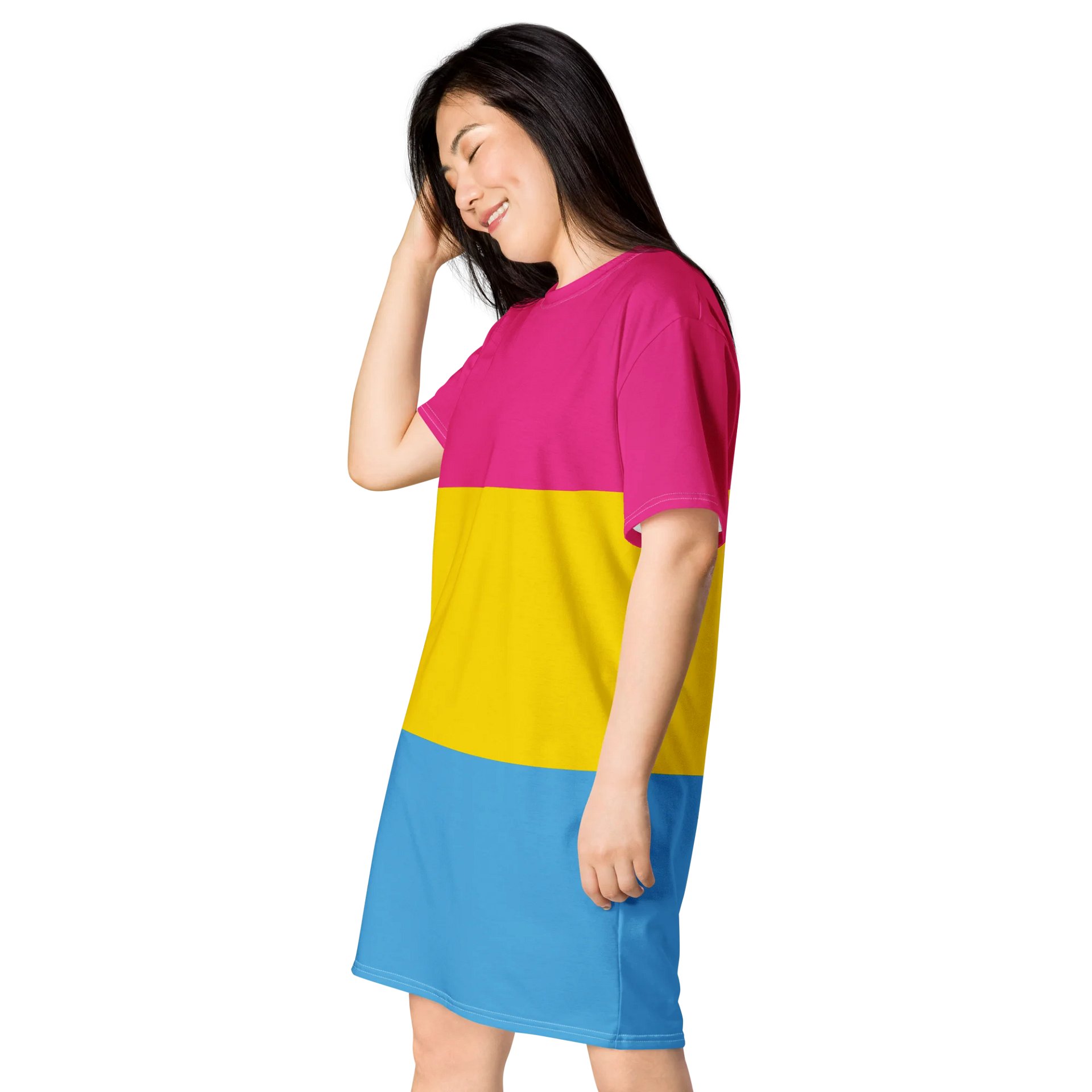 Pansexual Pride Flag T-shirt Dress product image (3)