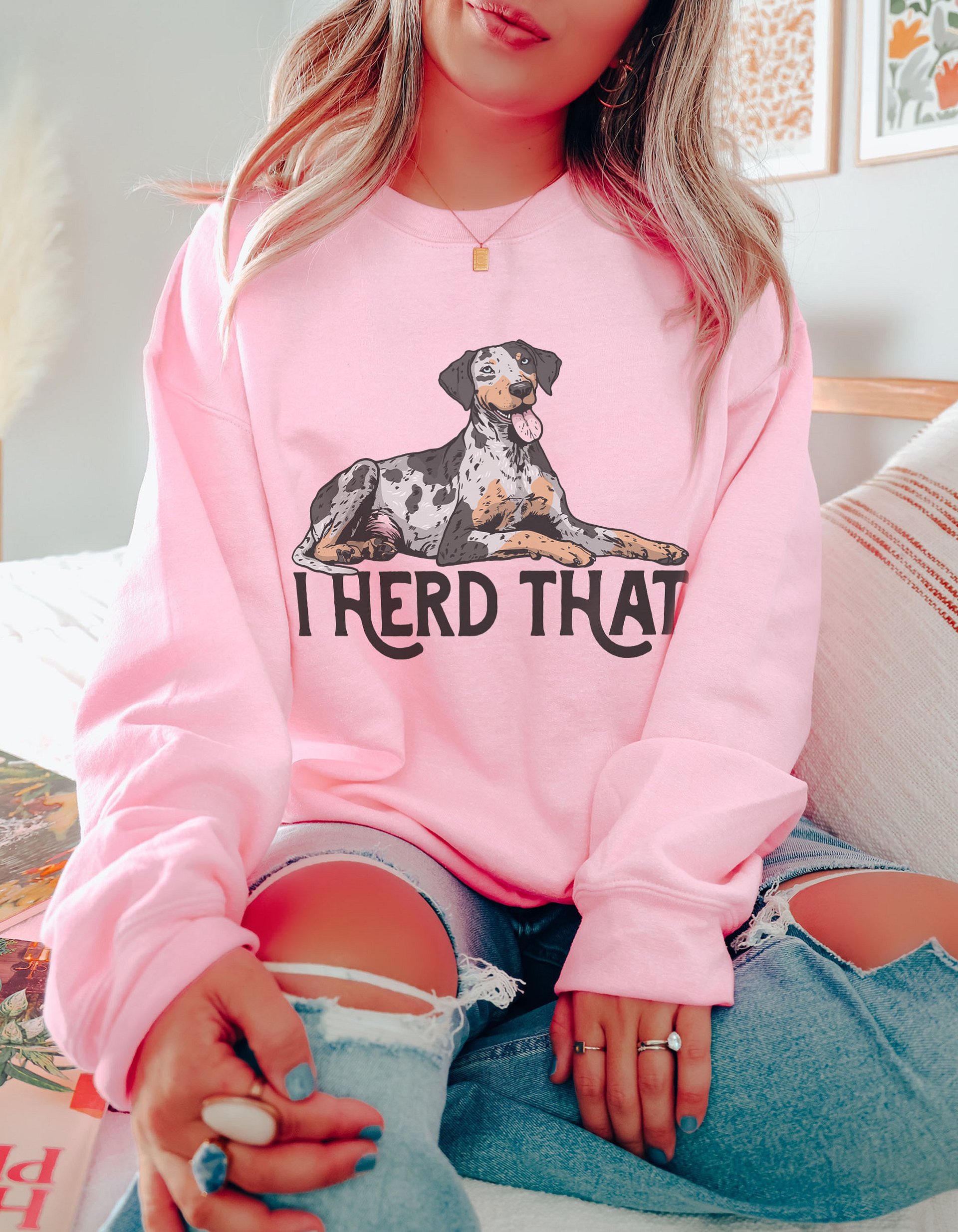 I Herd That Sweatshirt of a Catahoula Leopard Dog | Funny Shirt for CLD Paw-rents product image (2)