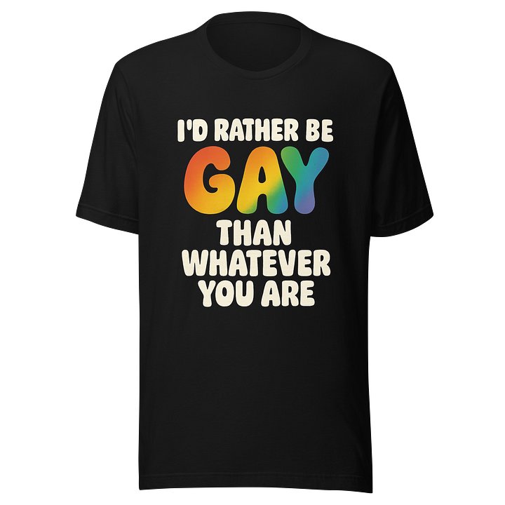 I'd Rather Be Gay Than Whatever You Are Tee product image (1)