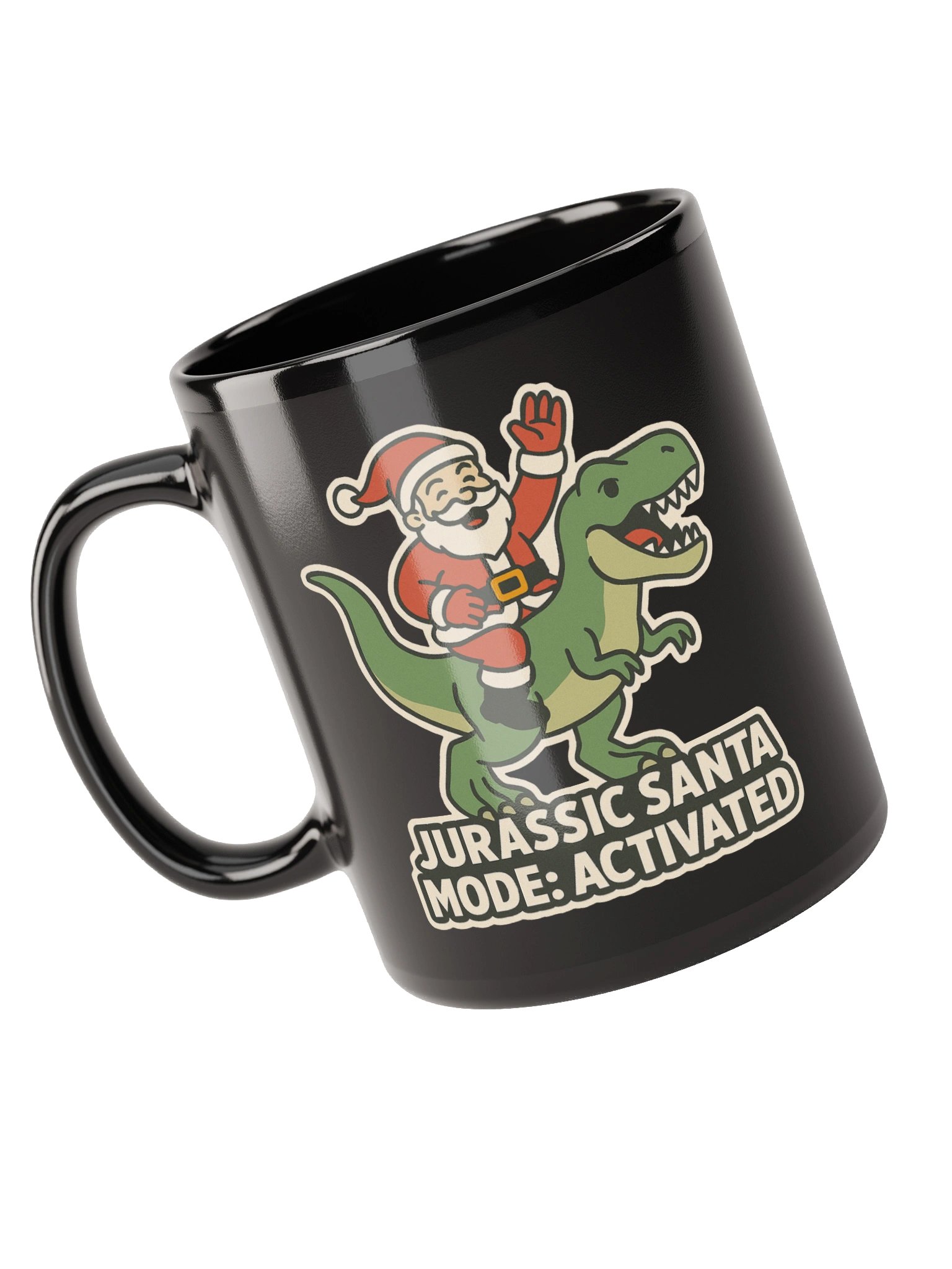 JURASSIC SANTA BLACK MUG product image (5)