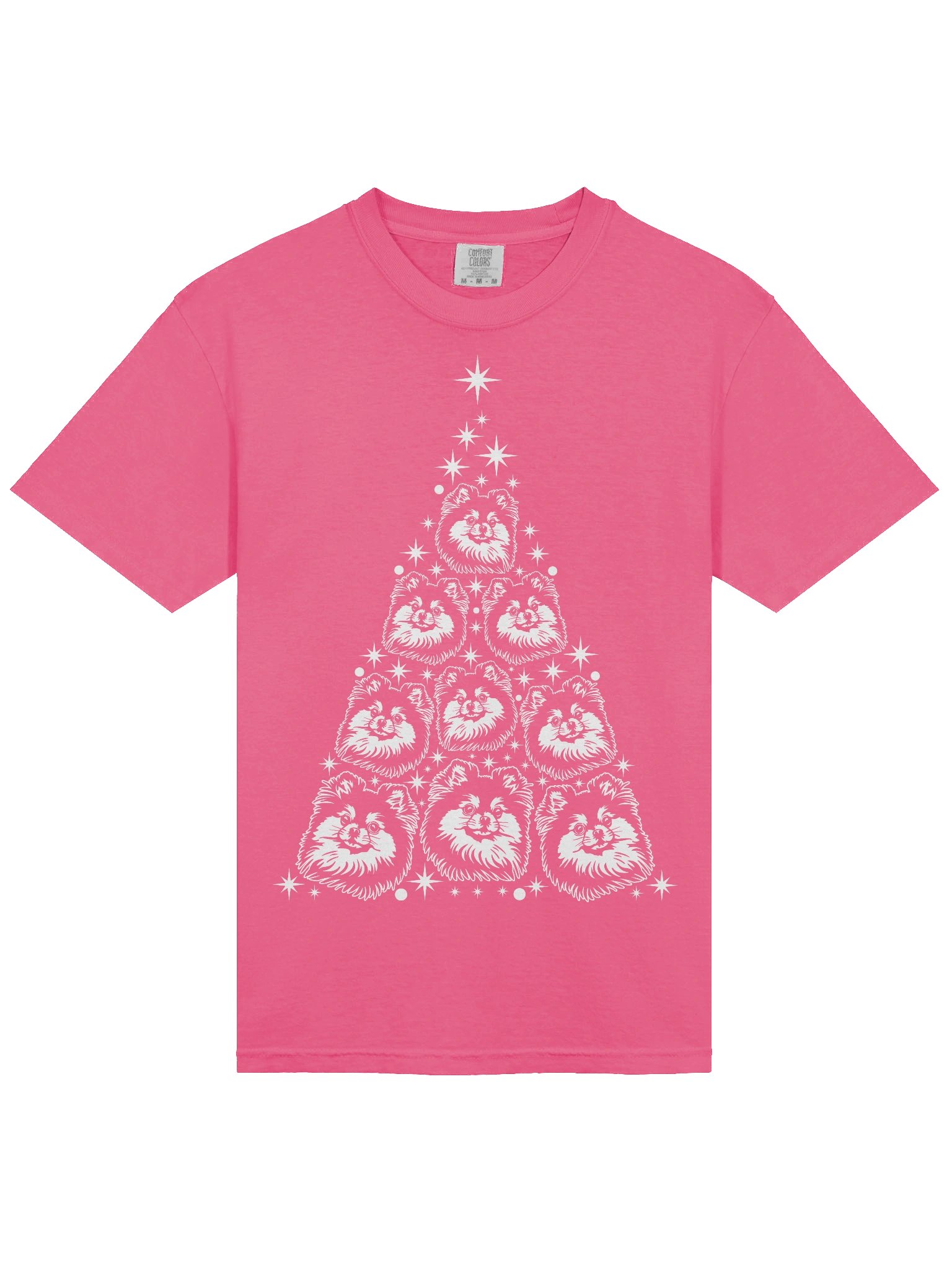 Pomeranian(2) Christmas Tree T-Shirt product image (5)