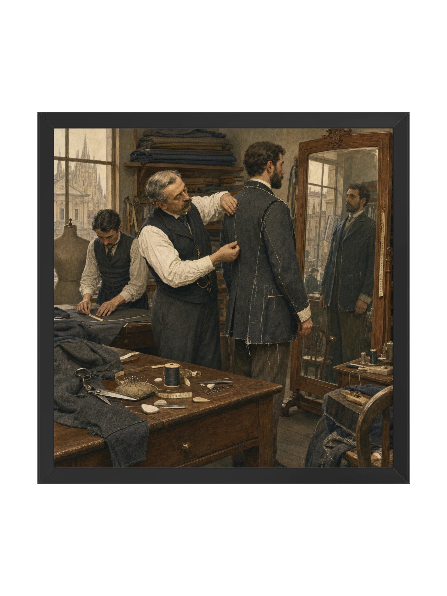 Il Sarto di Milano — Framed Matte Art Print product image (1)