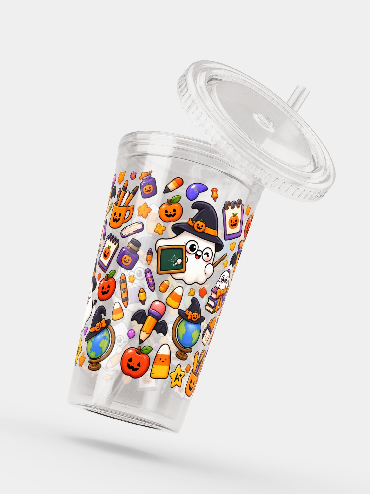 Halloween X Teacher Mashup Clear Wall Tumbler 16 Oz (473 ml) product image (5)