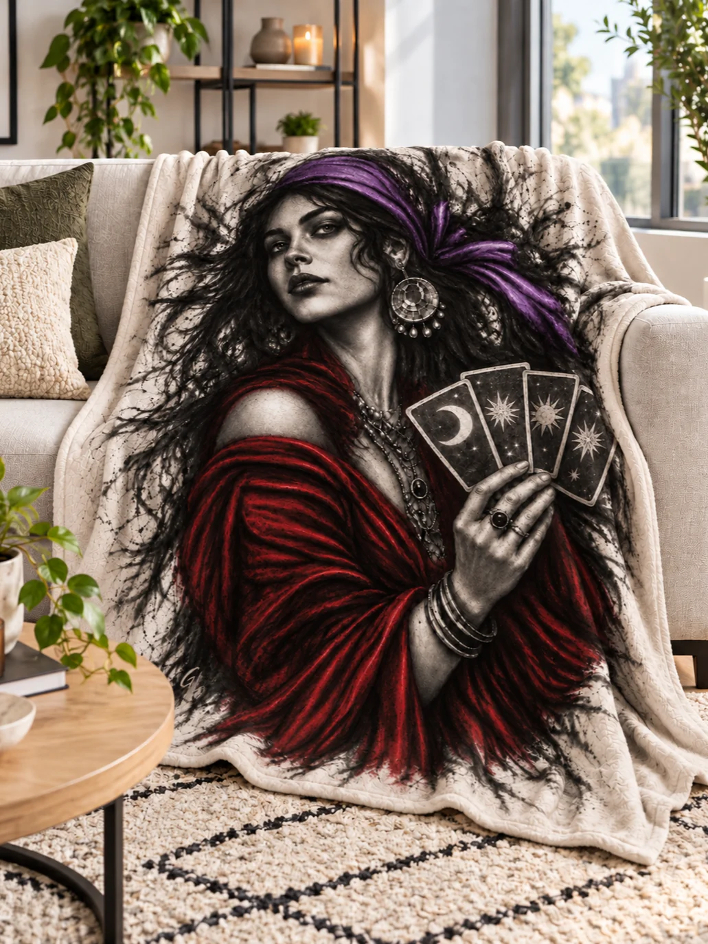 Plaid Galerie - La Destinée Velours Rouge product image (1)