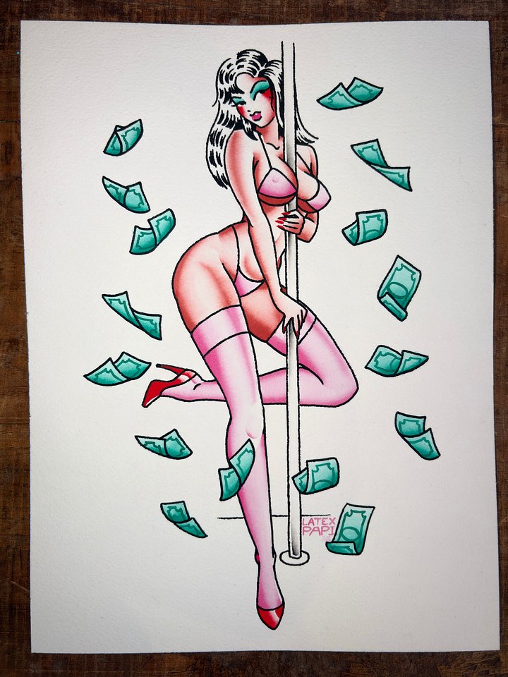 Guided rosé - ORIGINAL PAINTING - 9x12 product image (1)