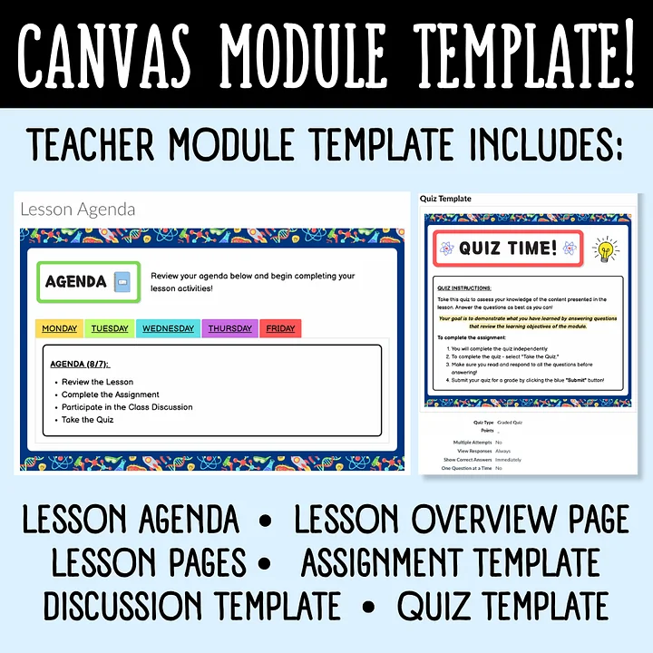 Canvas LMS Template - MODULE - Science Theme - 100% Customizable product image (2)