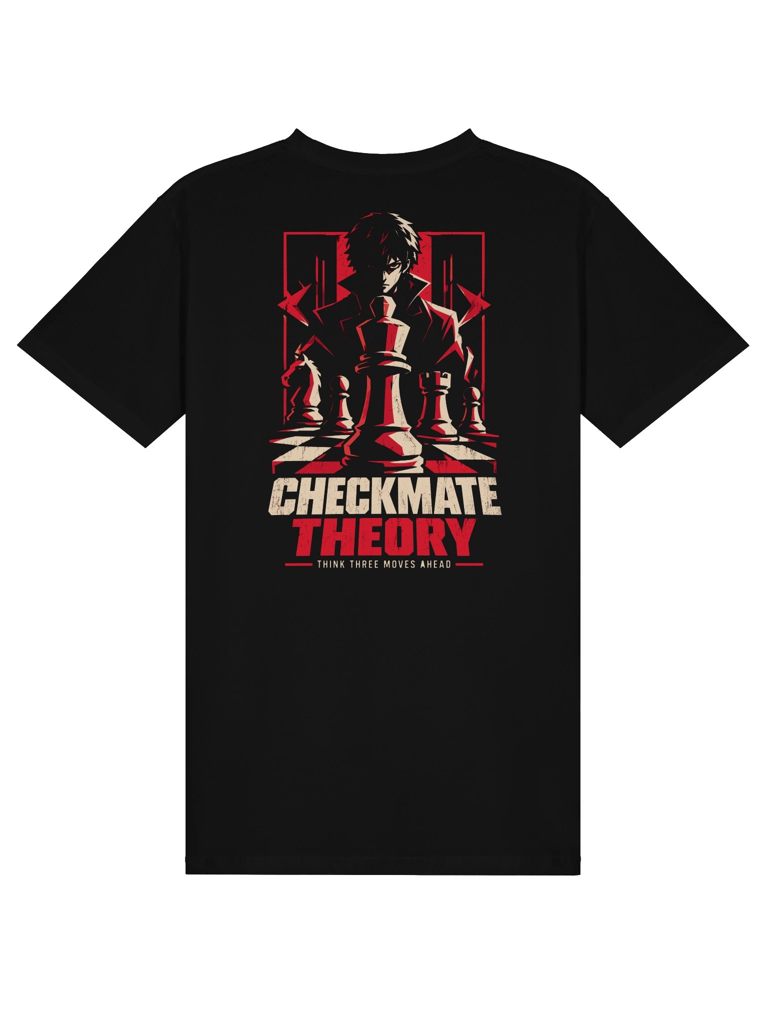 Checkmate Theory Anime Chess T-Shirt | Dark Mastermind Back Print Graphic Tee product image (1)