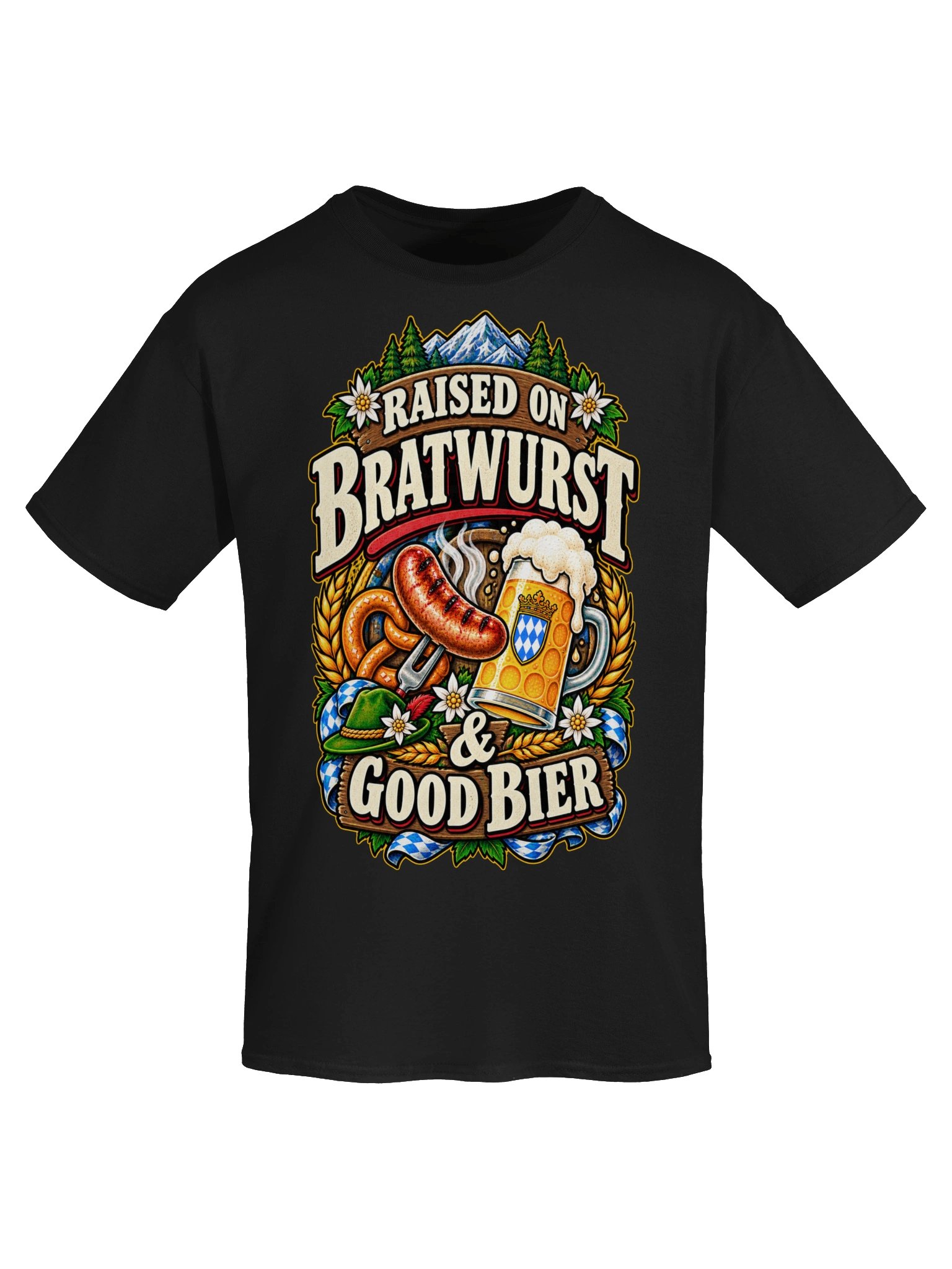 Raised on Bratwurst and Good Bier German Vintage Tee product image (50)