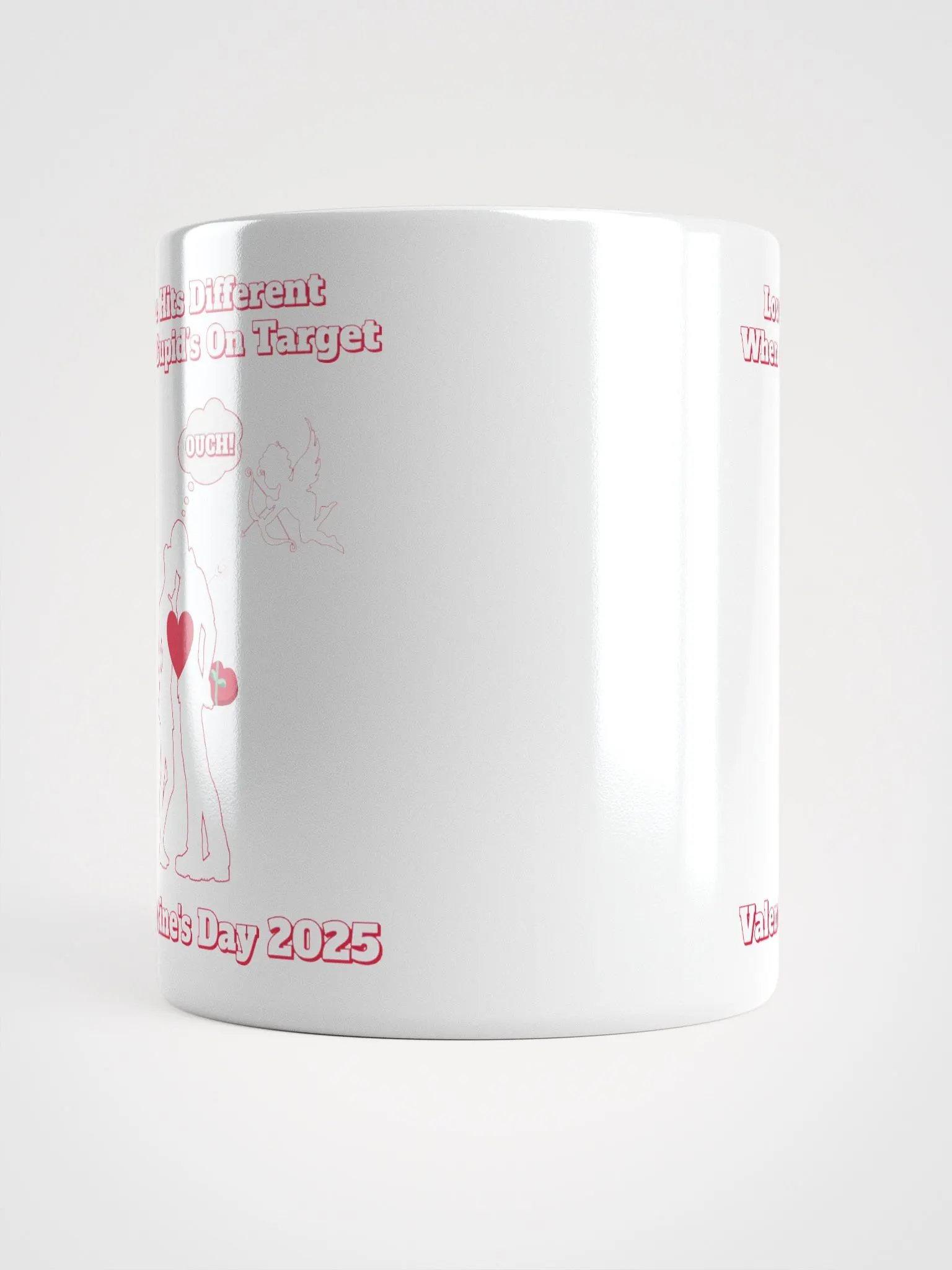 When Cupid's On Target Valentine's Day White Mug product image (17)