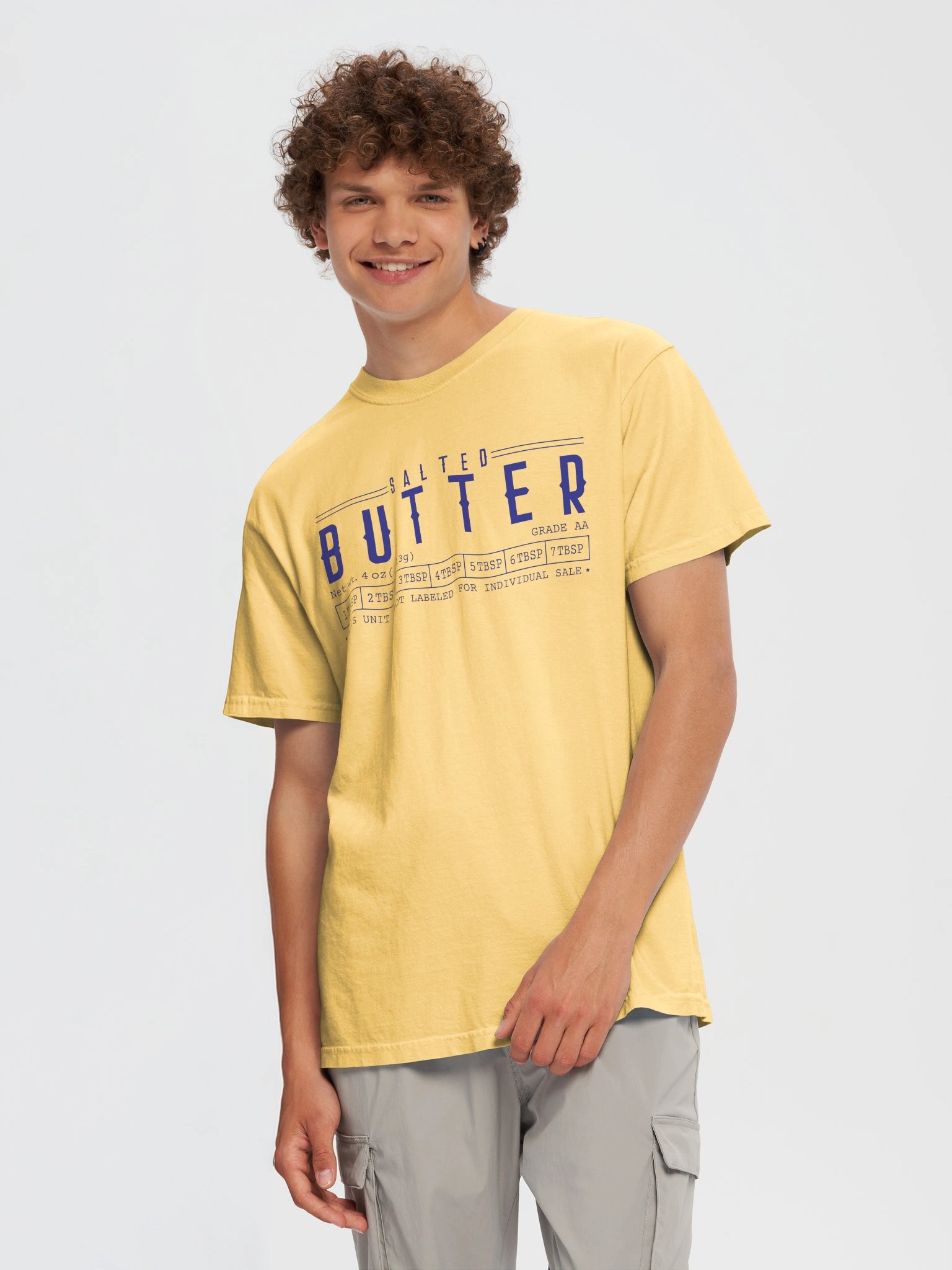 Salted Butter Comfort Colors T-Shirt | Retro Food Label Graphic Tee product image (9)