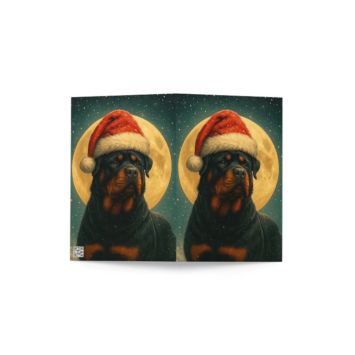 Festive Rottweiler Santa Holiday Card product image (4)
