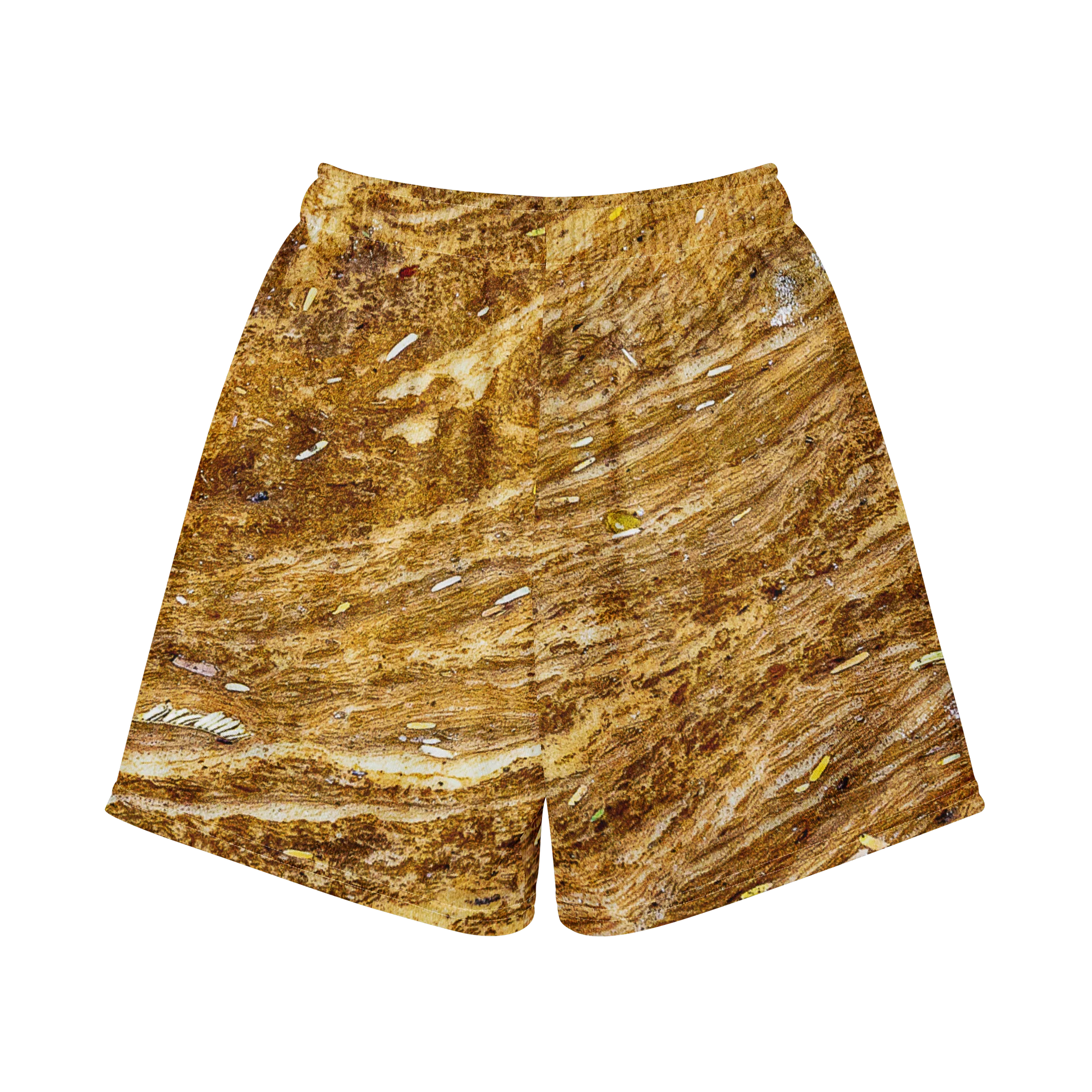 Golden Strata All-Over Print Youth Recycled Mesh Shorts product image (2)