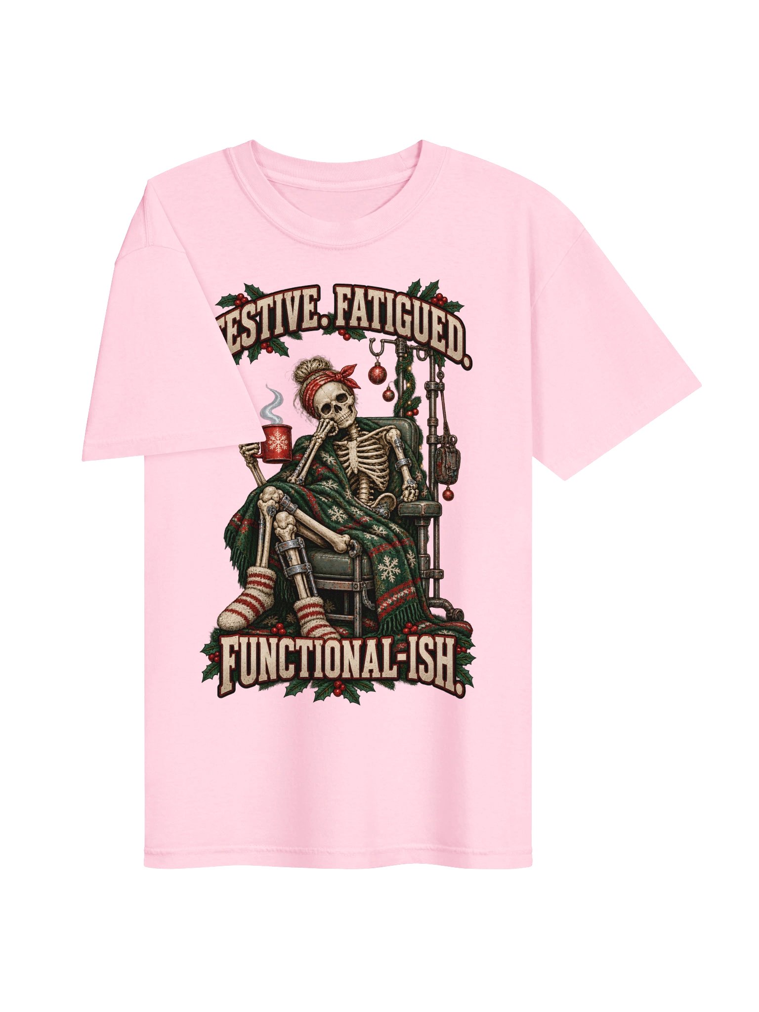 Funny Christmas Shirt — Festive, Fatigued & Functional-Ish | Broken Sleigh™ product image (4)