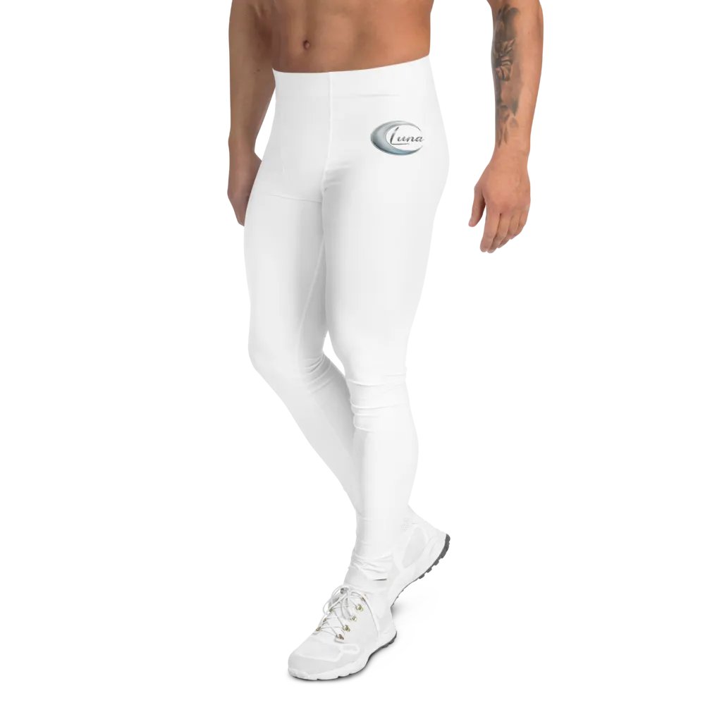 Slim Fit Men's Leggings - White Performance Activewear product image (5)