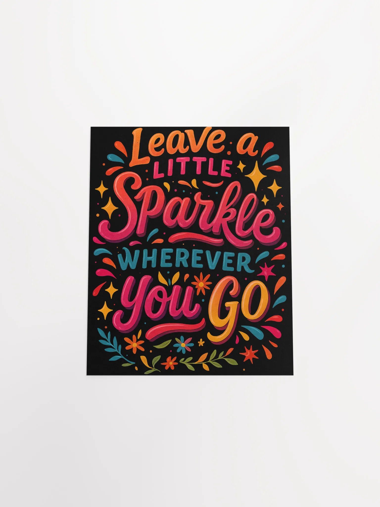 Leave a Little Sparkle – Vibrant Motivational Art Print product image (16)