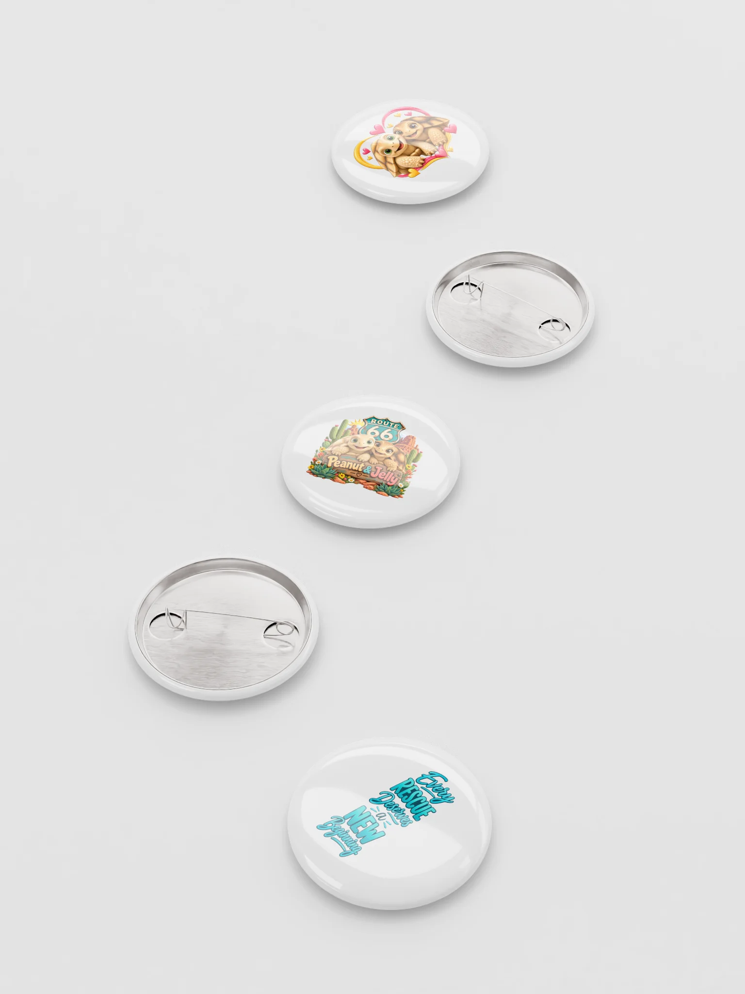 Peanut & Jelly’s Love and Adventure Button Pin Set product image (7)