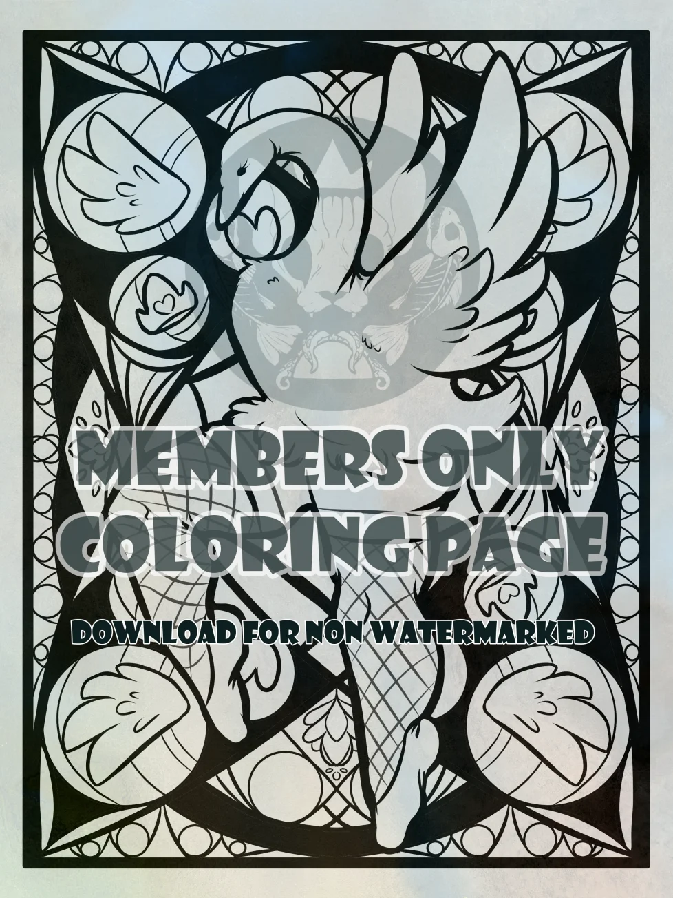 Leggy Swan - coloring page product image (1)