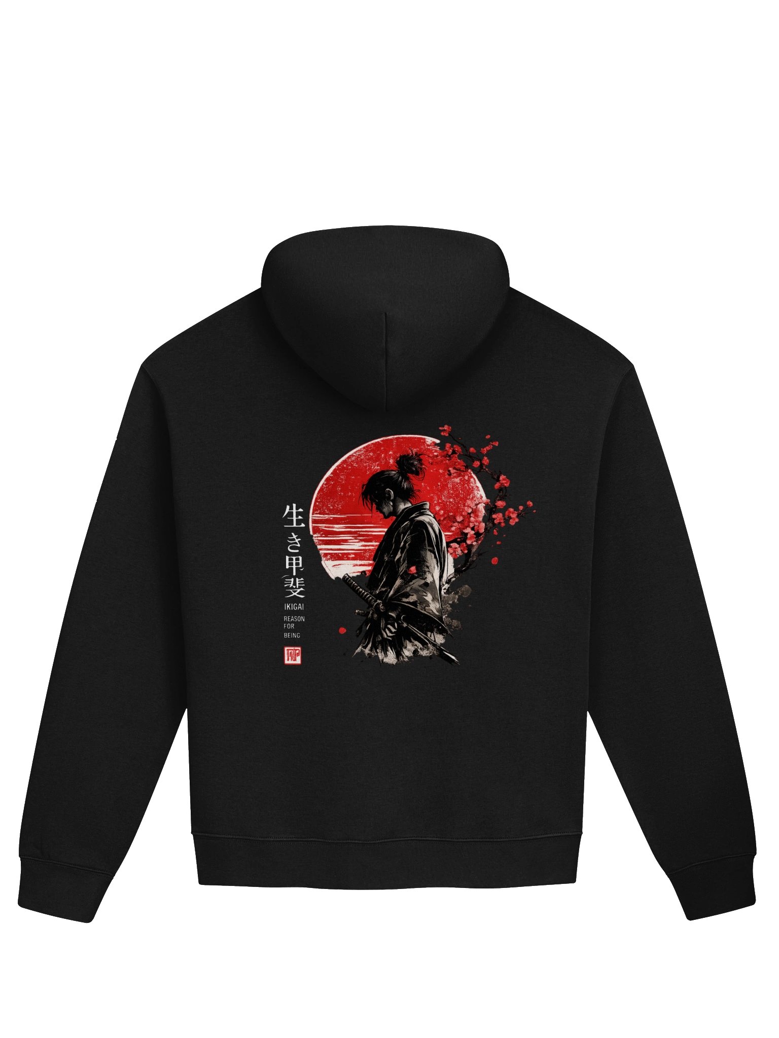 Samurai Sunset Graphic Hooded Sweatshirt product image (1)