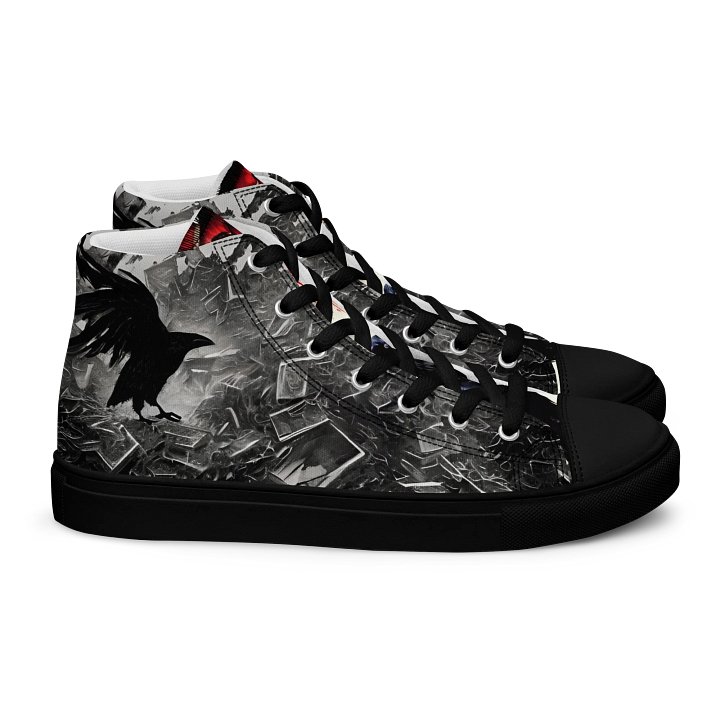 Raven Fiction Men's High Top Canvas Shoes product image (2)