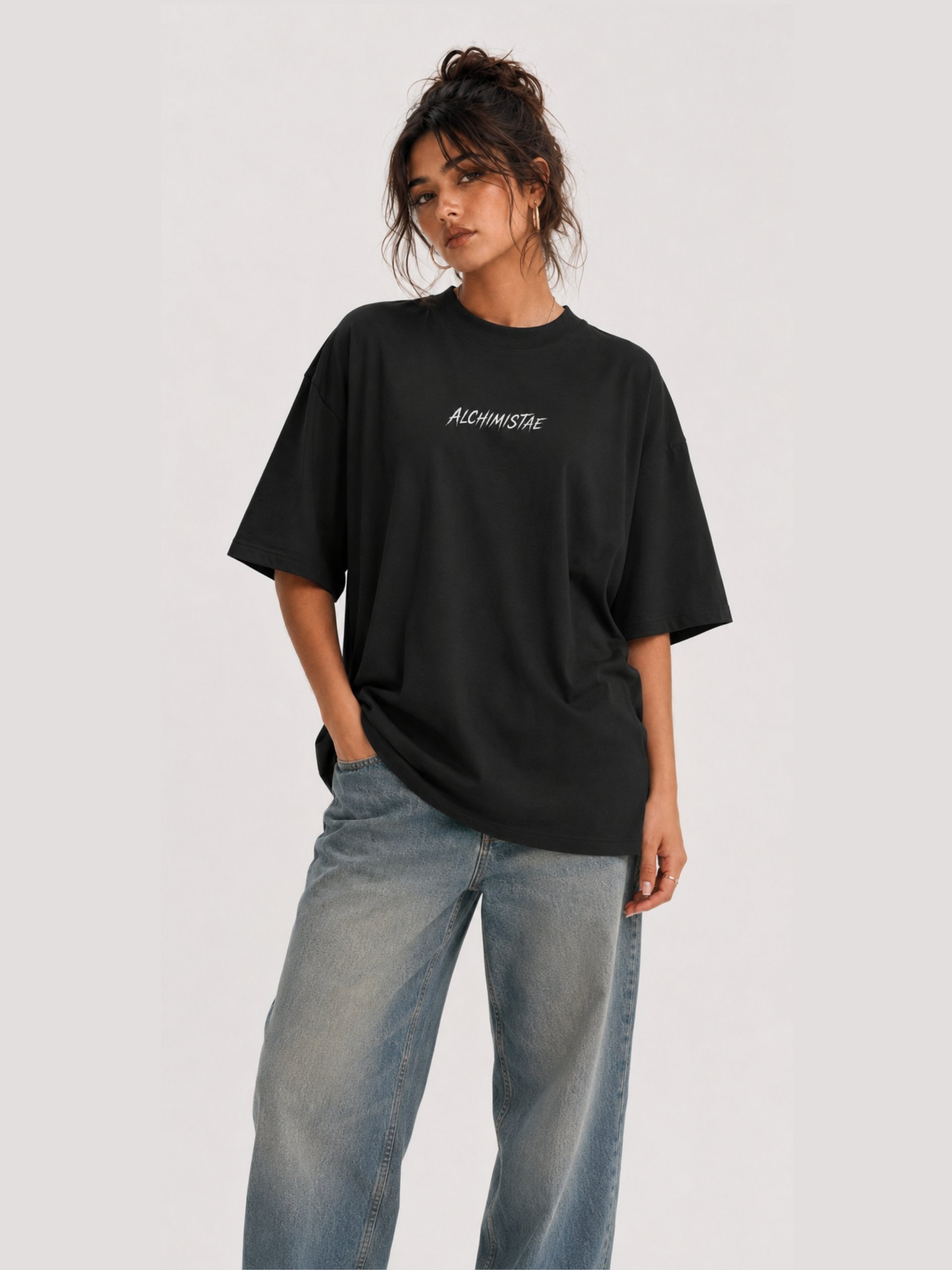 T-Shirt Unisex Oversize Coton Bio Poids Lourd – TIRED TO BE NICE product image (4)