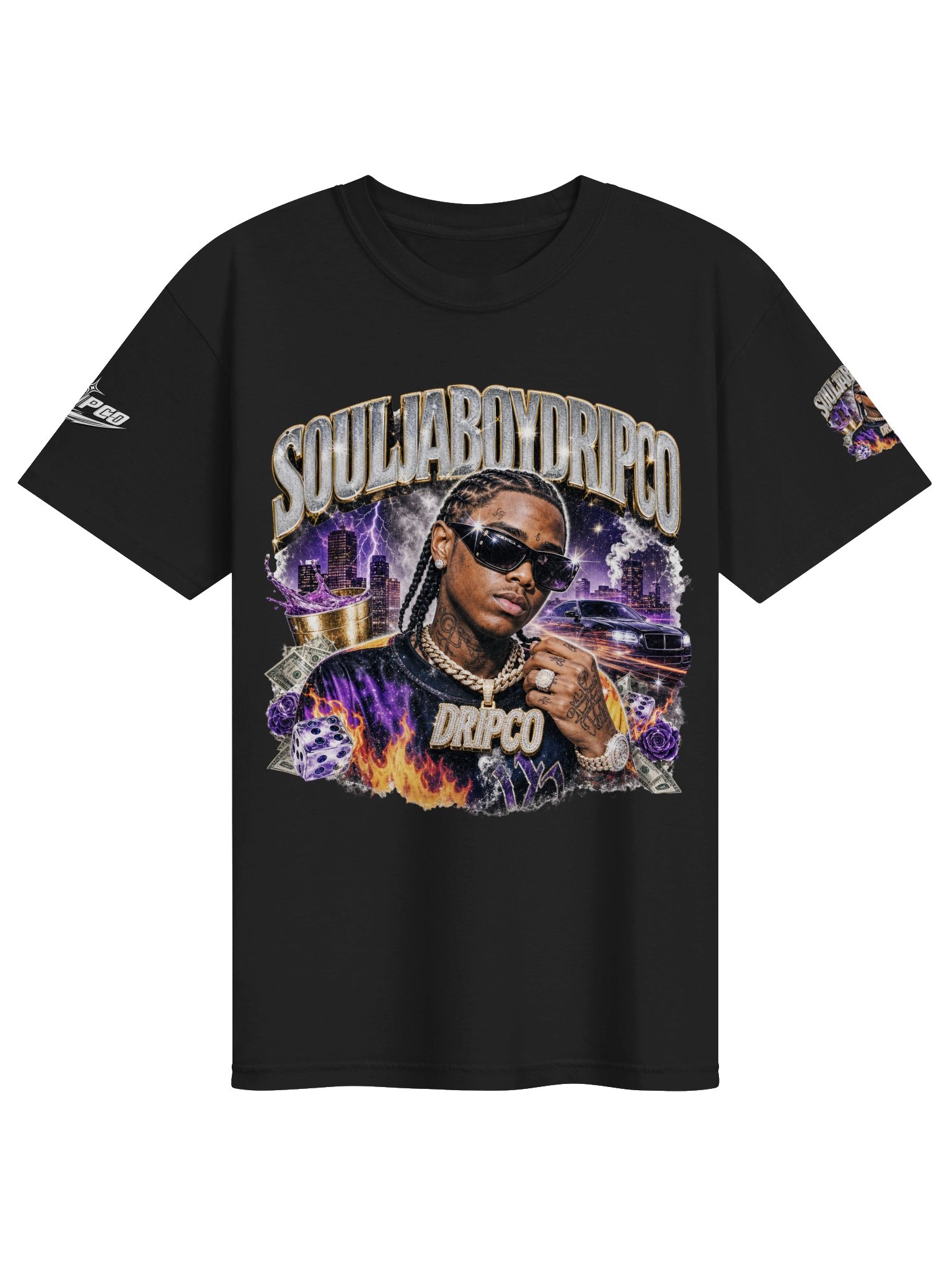 SOULJABOYDRIPCO Purple Drip Graphic Tee product image (2)