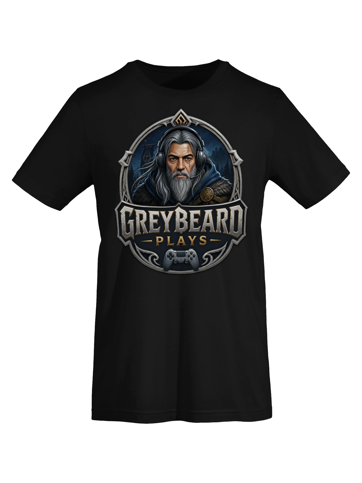 Greybeard Plays Fantasy Gaming Logo Tee product image (5)