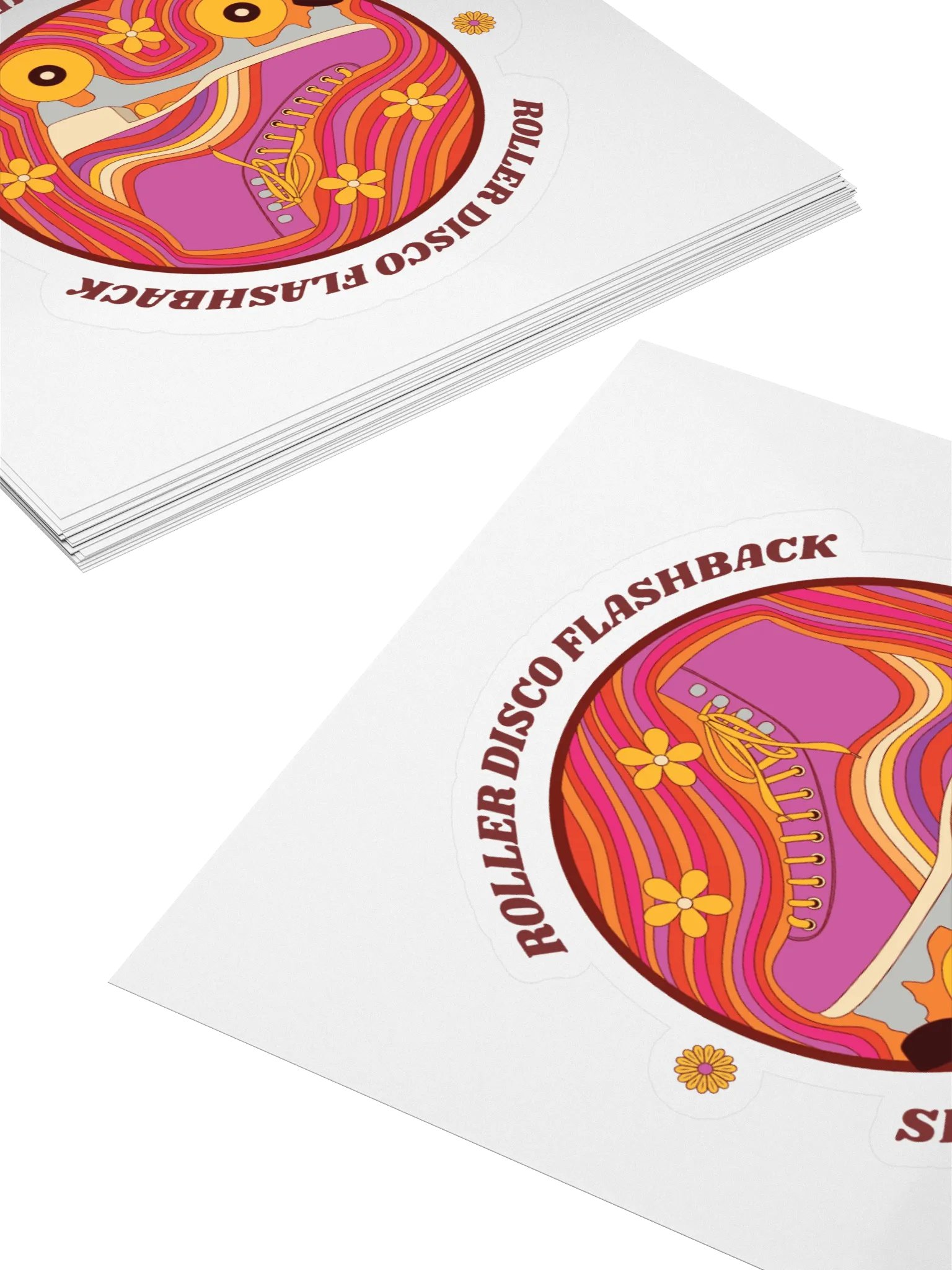 Retro Roller Skate Dream Kiss Cut Sticker product image (4)
