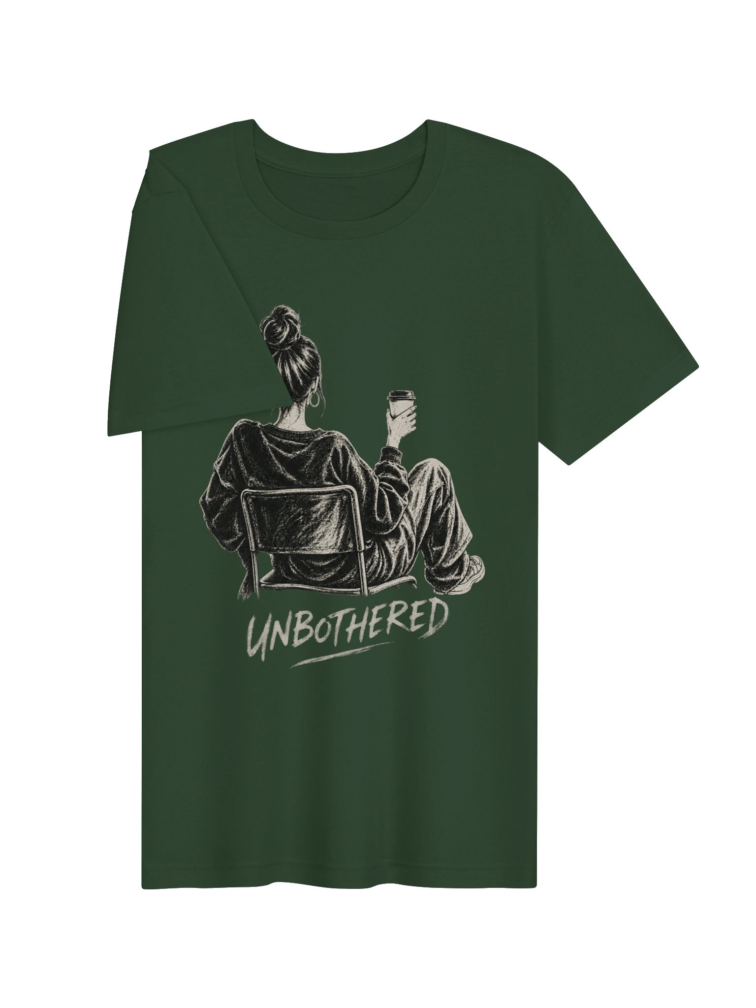 Unbothered – Vintage Girl Coffee T-Shirt product image (3)
