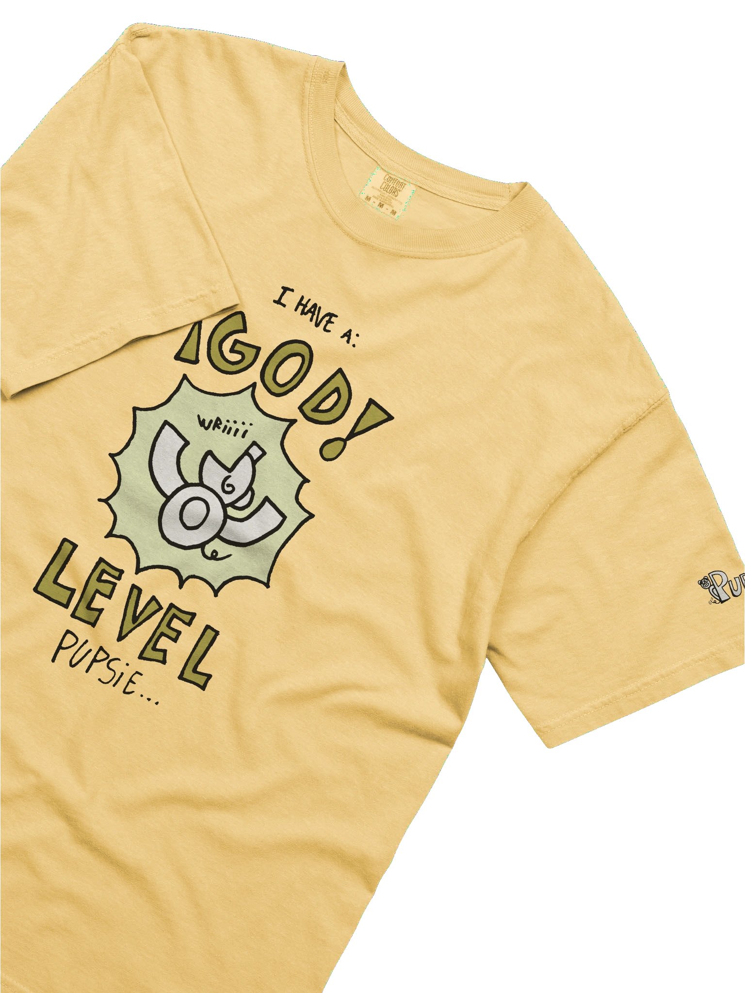 'God level pupsie' Pupsies! Heavyweight T-Shirt product image (39)