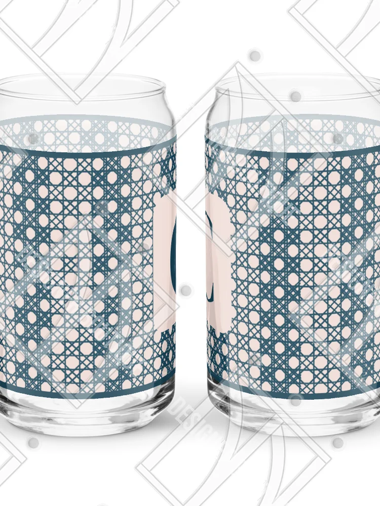 Le Rose Blue Monogram B Can-Shaped Glass product image (7)