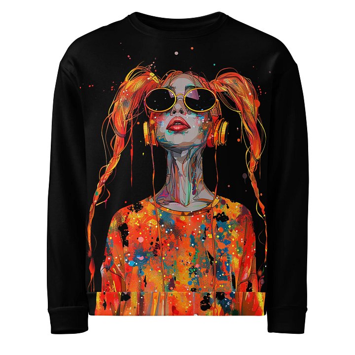 Lit Projecktz Komm Hierher, Fühl Den Vibe AOP Sweatshirt product image (1)