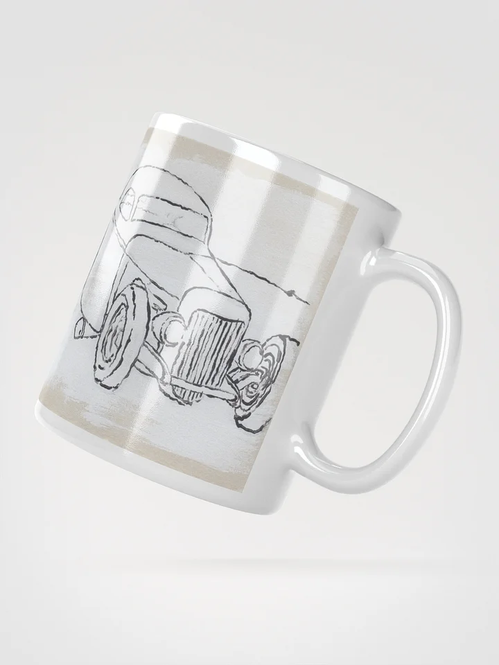 White Cars 3 & 4 on White Glossy Mug product image (2)