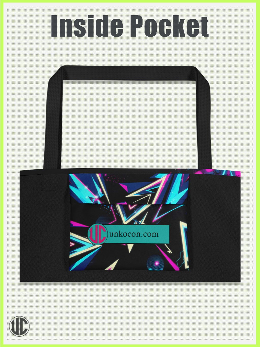 UnkoCon – Electric '80s Neon Tote Bag product image (2)