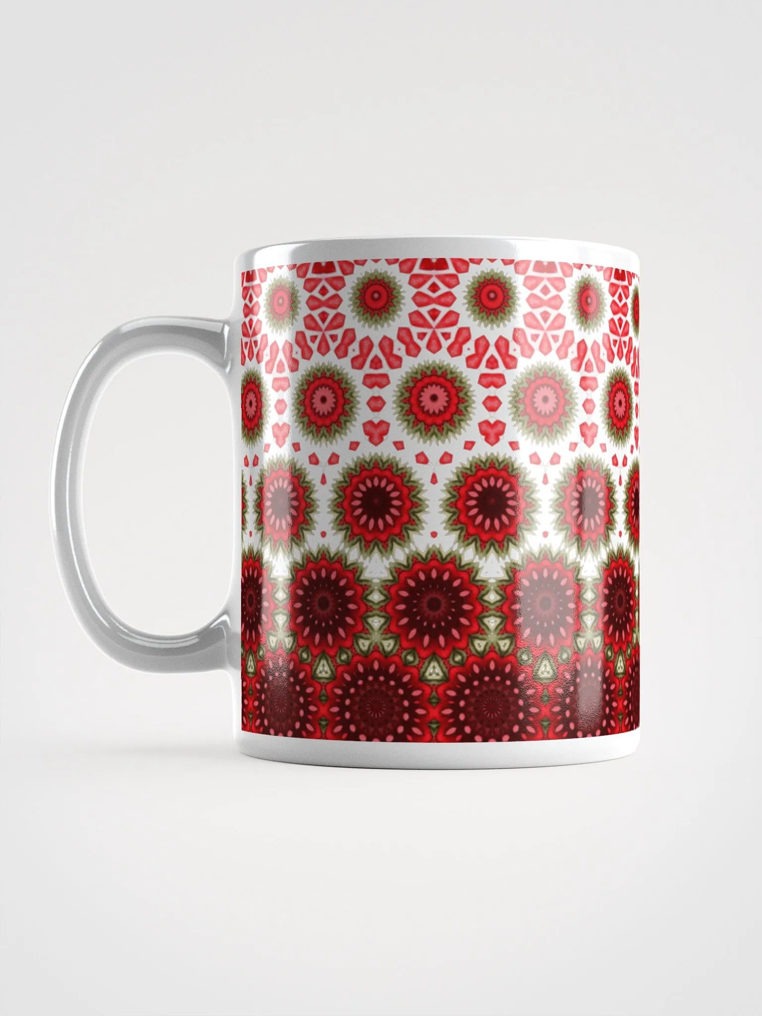 Red Green & White Daisy Ceramic Mug product image (6)