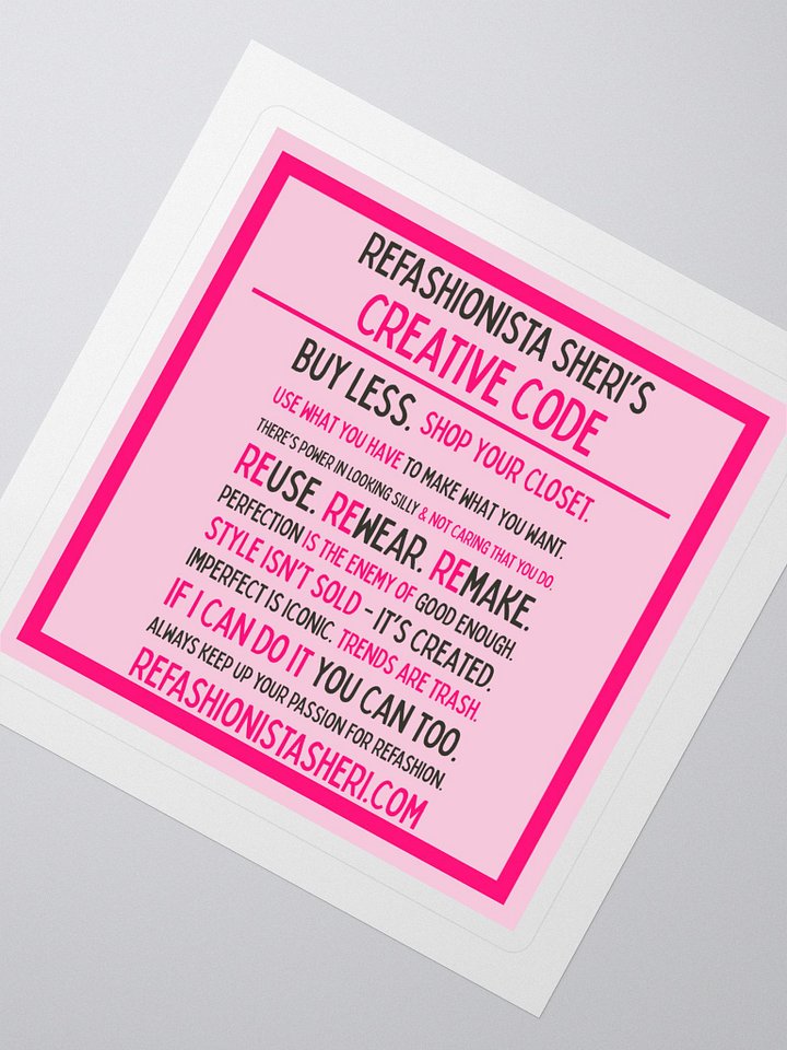Refashionista Creative Code Stickers product image (2)