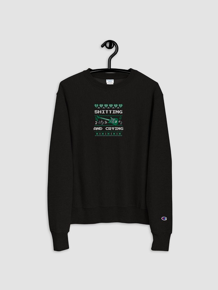 |Champion| Shitting and Crying Holiday Sweatshirt {Embroidered} product image (1)