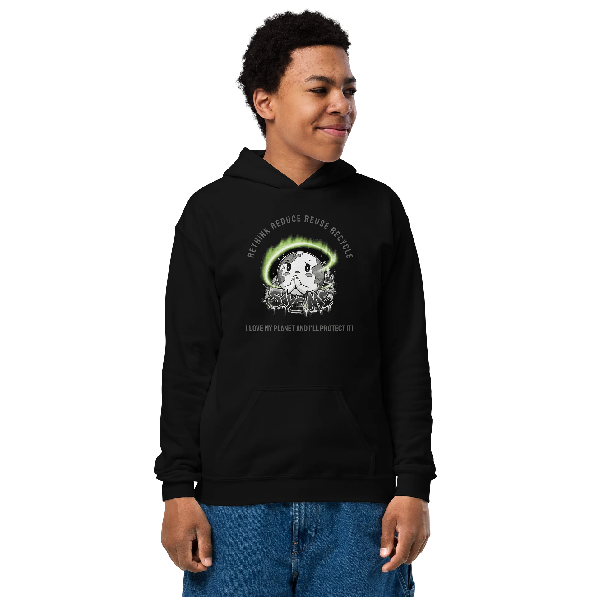 Save Me Kids Hoodie | Eco-Friendly Style for Young Activists product image (1)