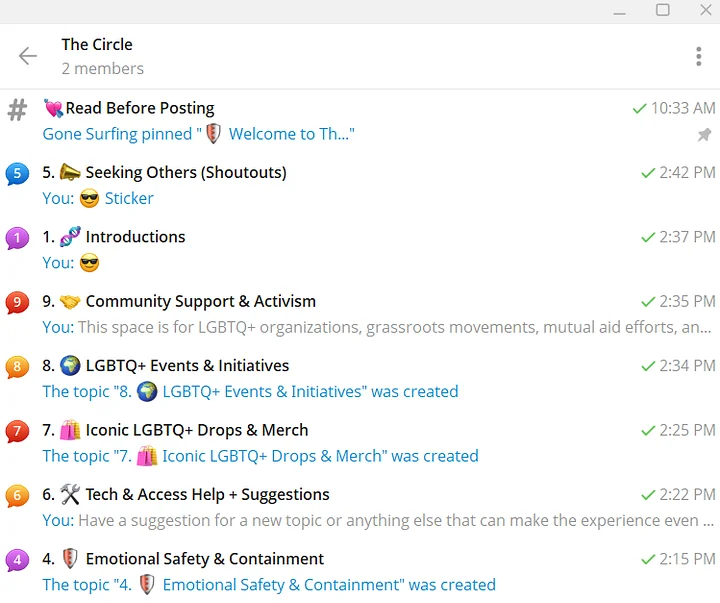 The Circle (Free Gift Access) – Private LGBTQ+ Telegram Space for Connection & Culture product image (2)