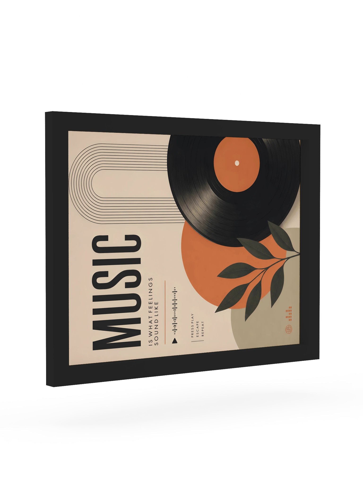 Music Is What Feelings Sound Like — Retro Music Boho Wall Art product image (25)