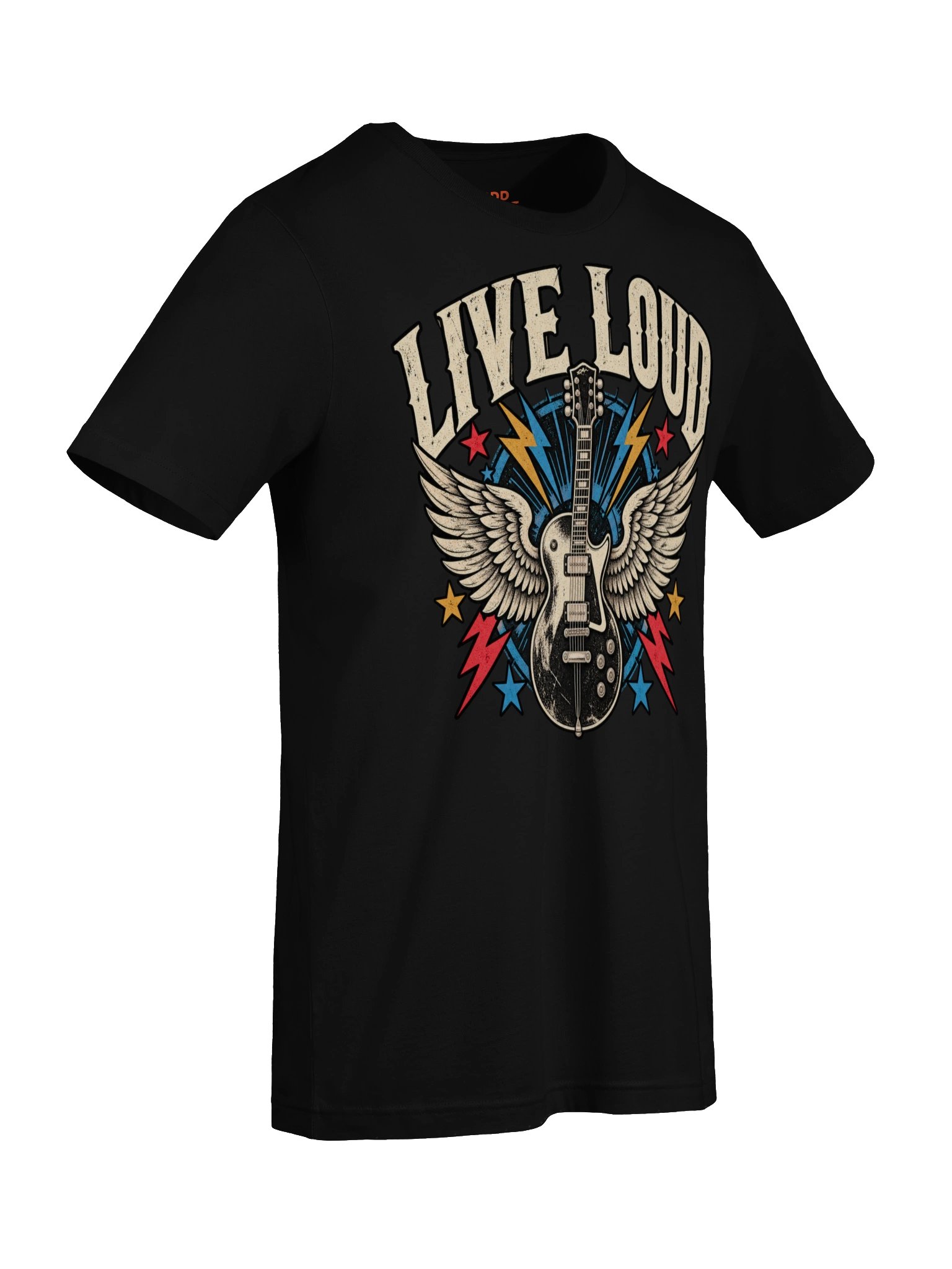 Live Loud Winged Guitar Concert & Rock Music T-Shirt product image (9)