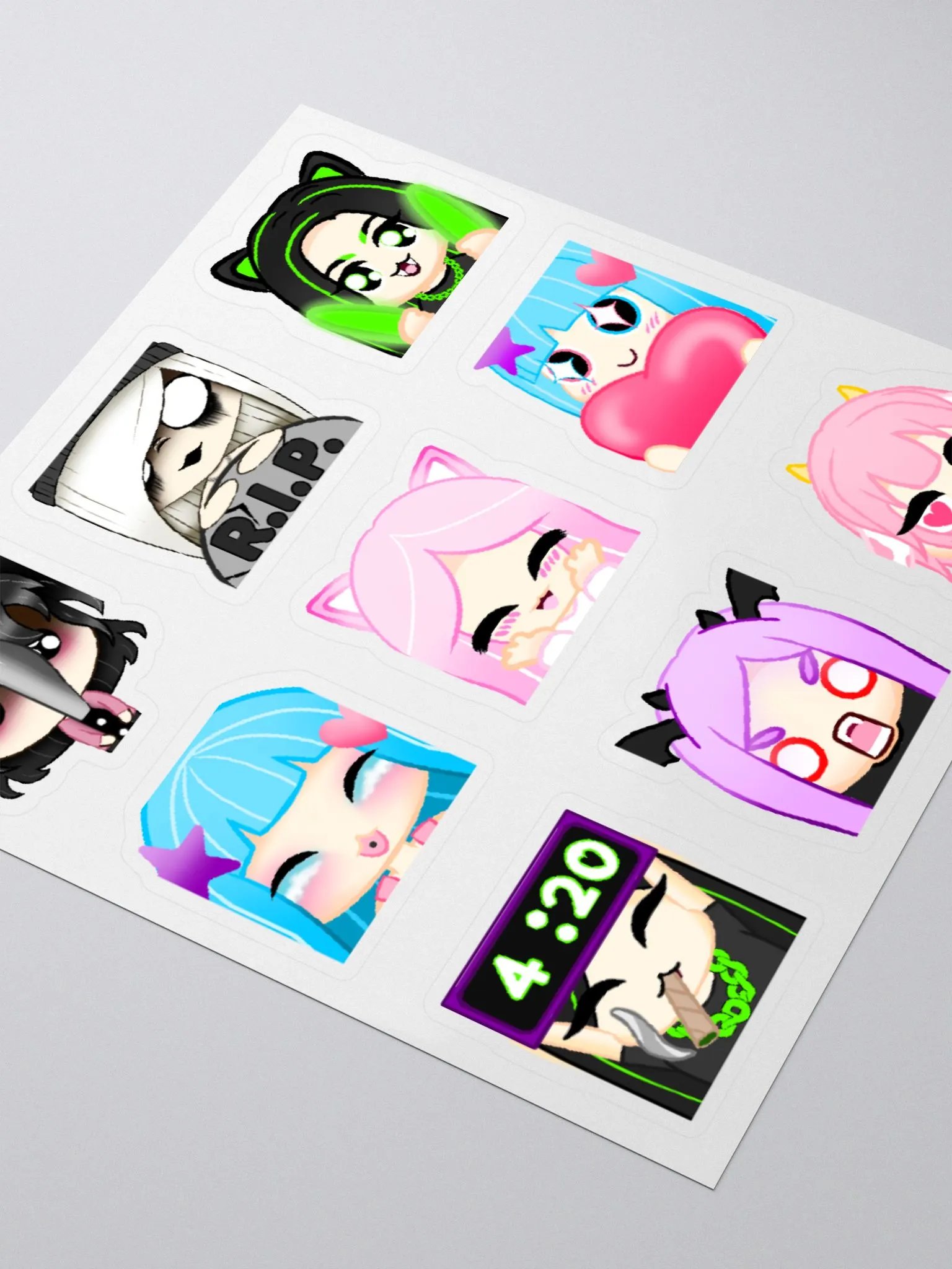 Full OC Emote Sticker Sheet product image (3)
