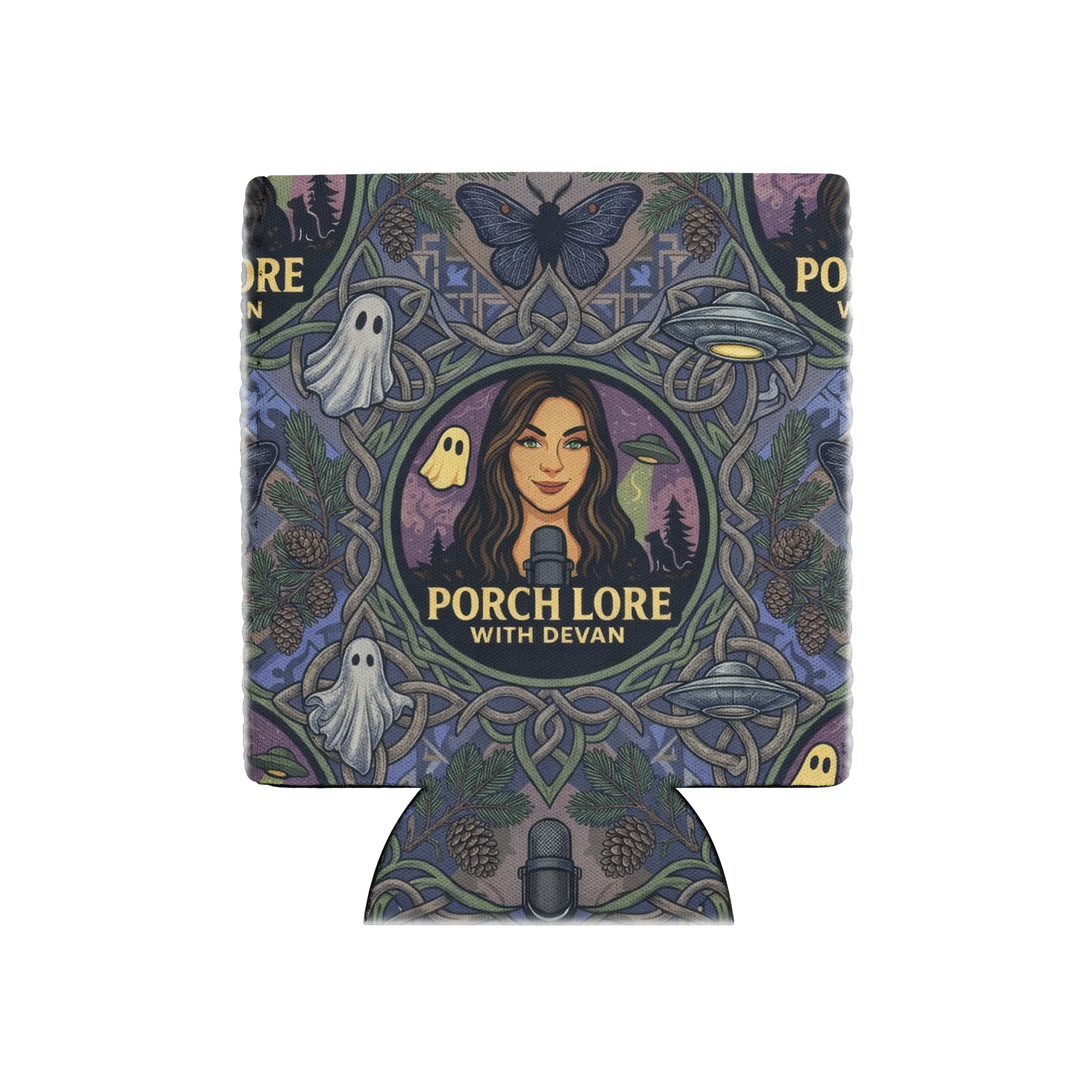 PORCH LORE DEVAN PERIWINKLE MOTH COOZIE CAN COOLER product image (10)
