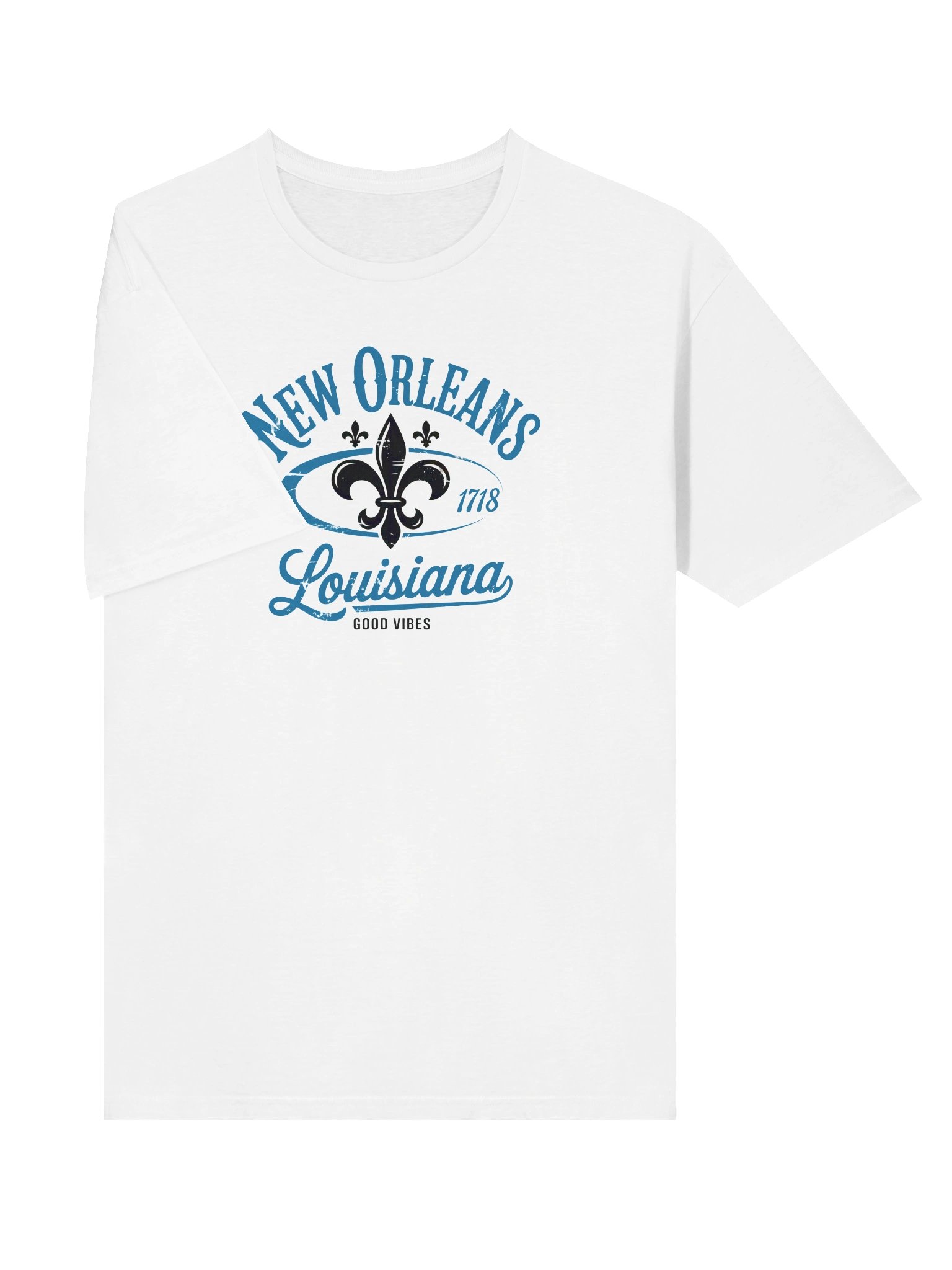 New Orleans Louisiana Fleur-de-Lis Vintage Crest – Retro Distressed NOLA Good Vibes Design product image (77)