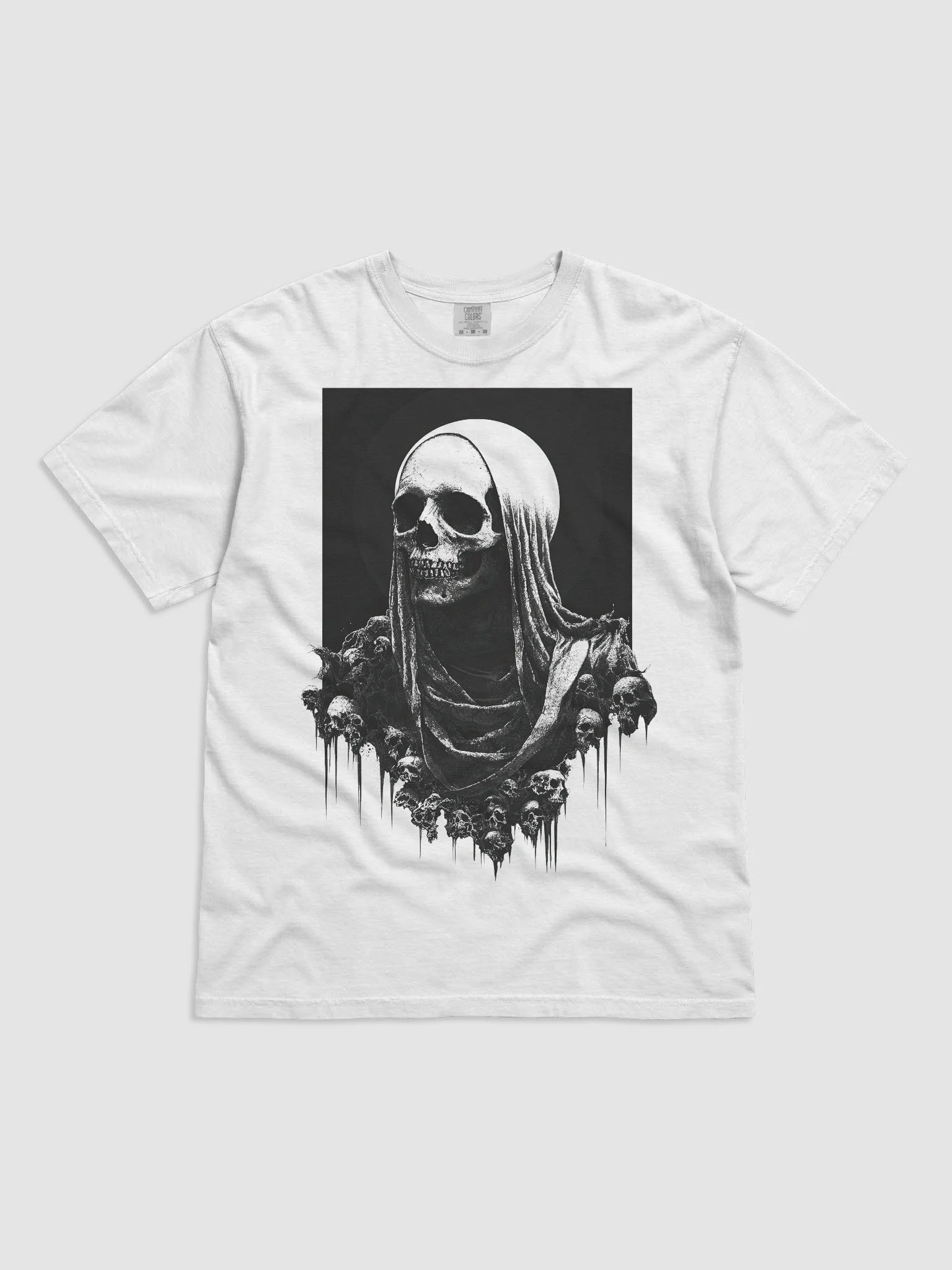 Skeletal Portrait Frame White Short-Sleeve Graphic T-Shirt product image (1)