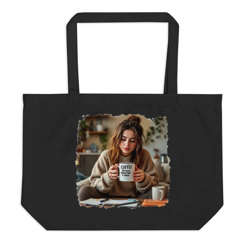 Adulting is Hard Coffee Tote Bag product image (1)