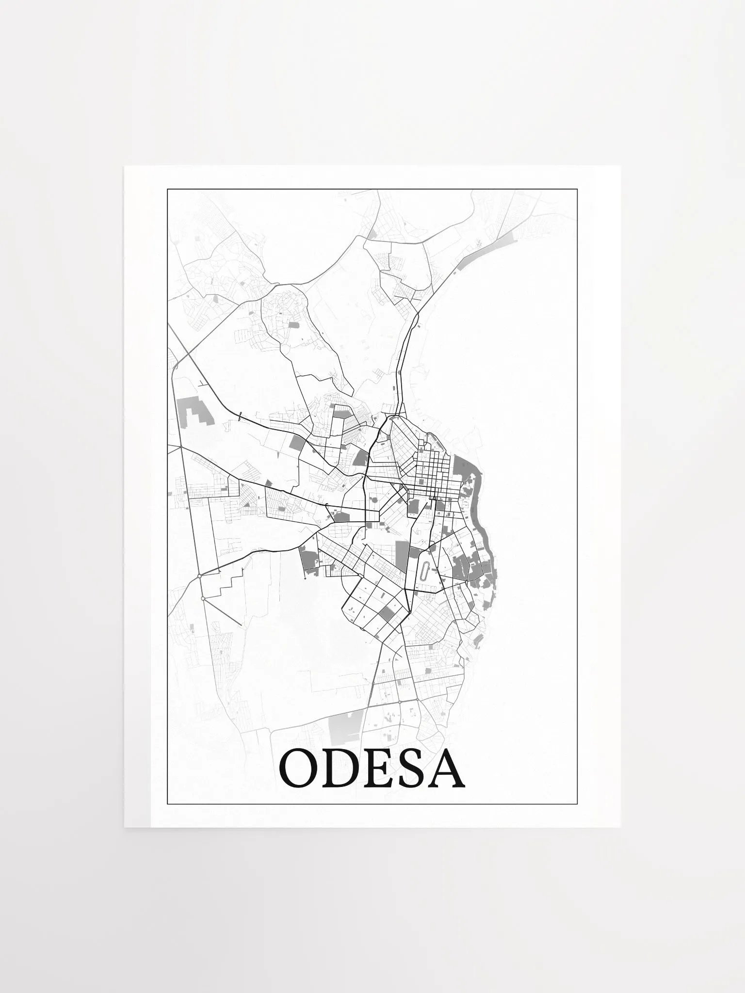 Odesa, Ukraine, city map print product image (1)