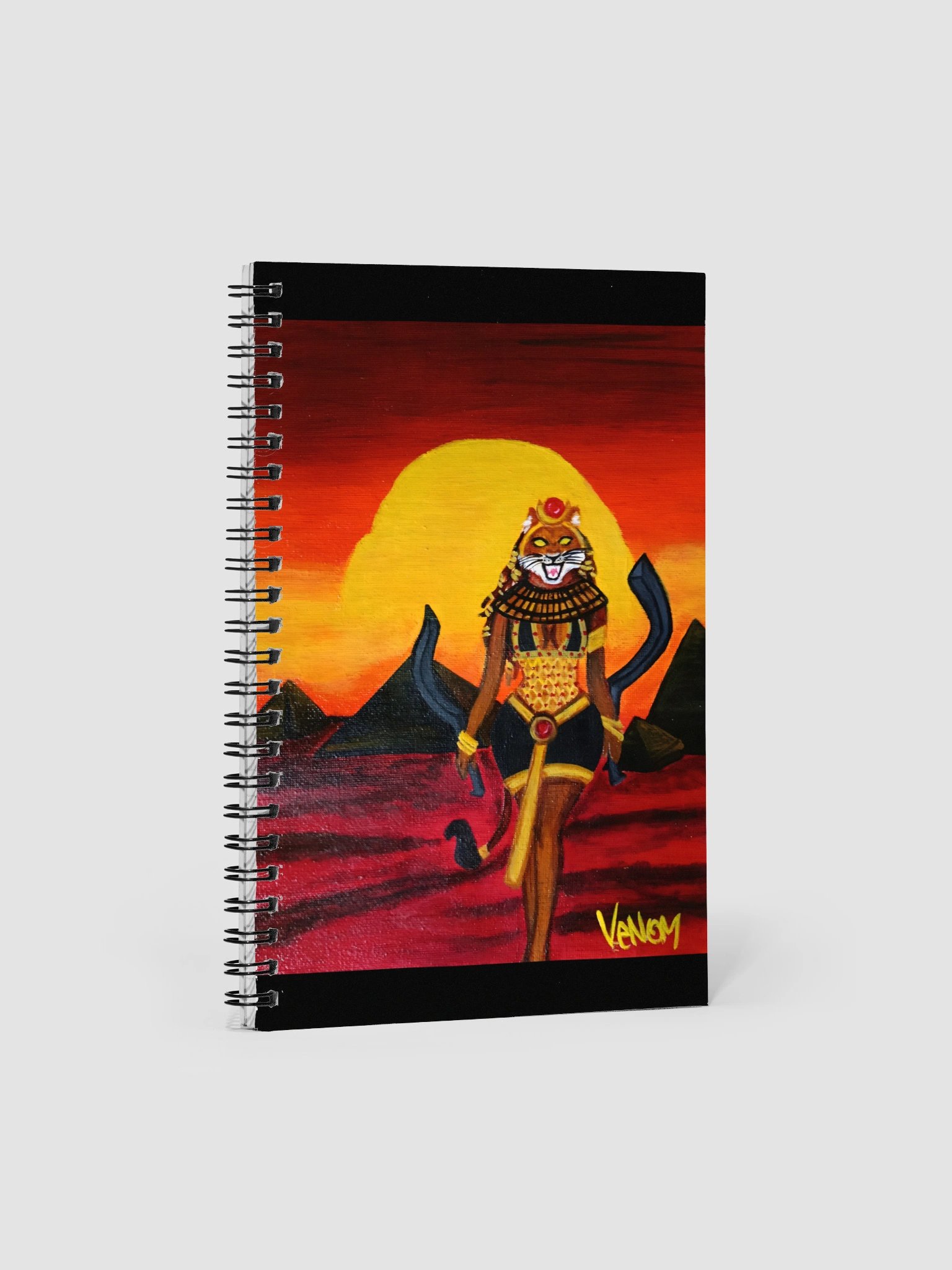 "Sekhmet - Egyptian Warrior Goddess" Spiral Notebook product image (1)