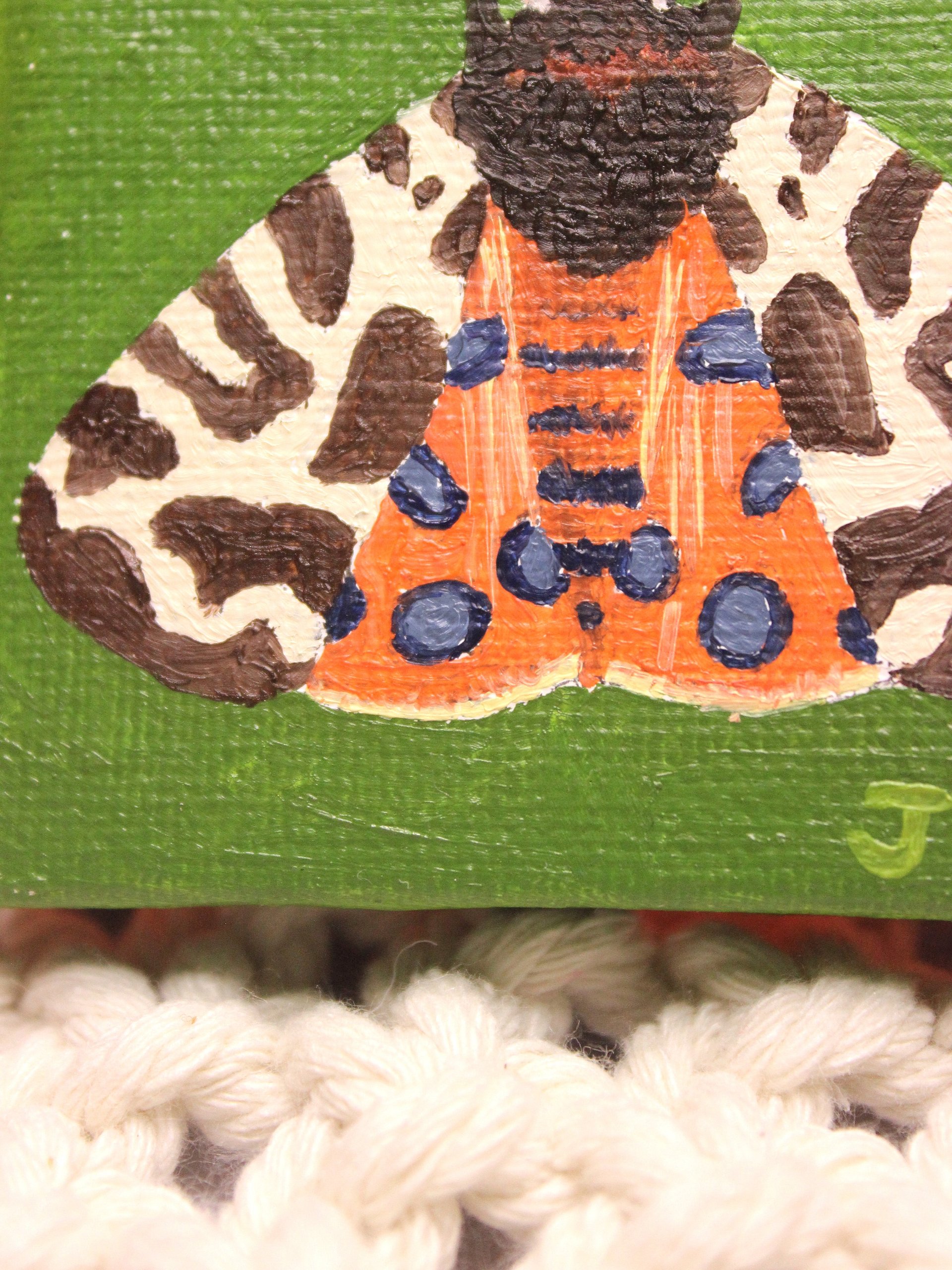 Garden Tiger Moth Mini Oil Painting product image (4)