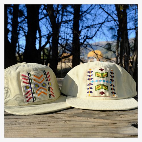 Unique hand-weaved beaded hats for your domes in cotton, canvas, and corduroy. Check them all out in our store in our Linktre...